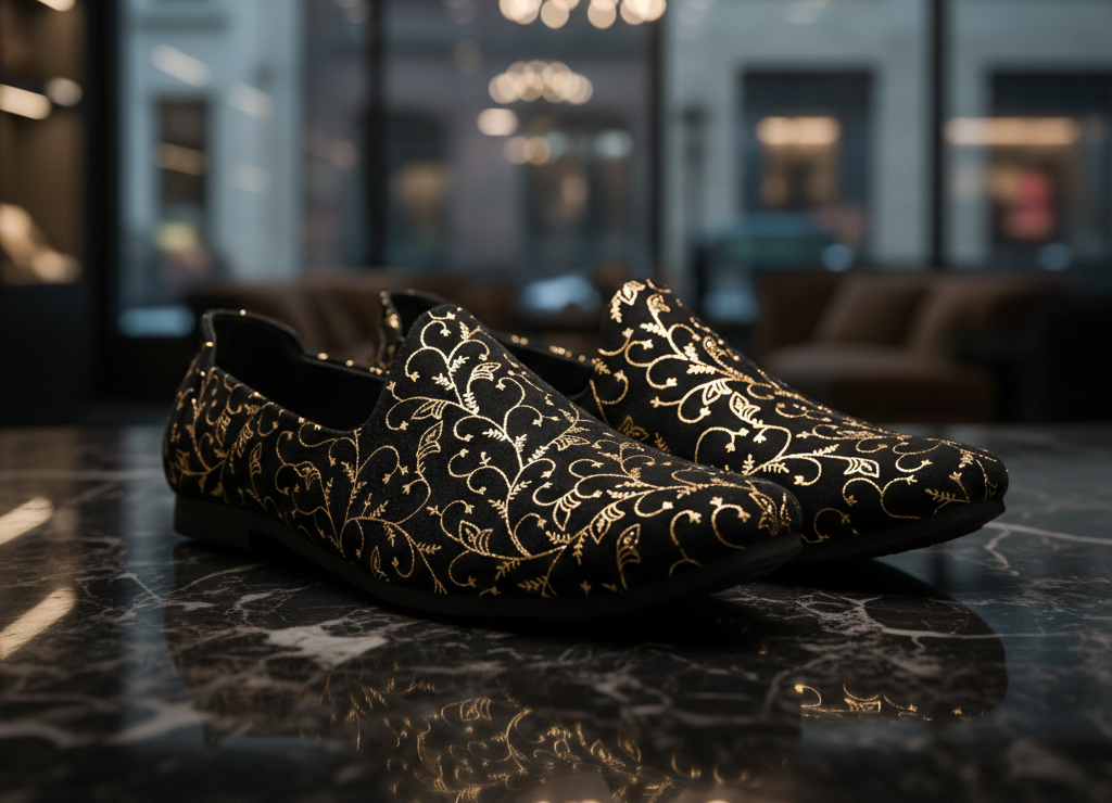 Vellinto ellinto SAMRAT Party Wear Royal Look Mojaris Juttis Slip On For Men Espadrilles For Men