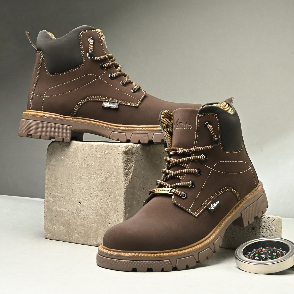 Vellinto OUTLANDER Casual Boots For Men ll Synthetic Leather Boots