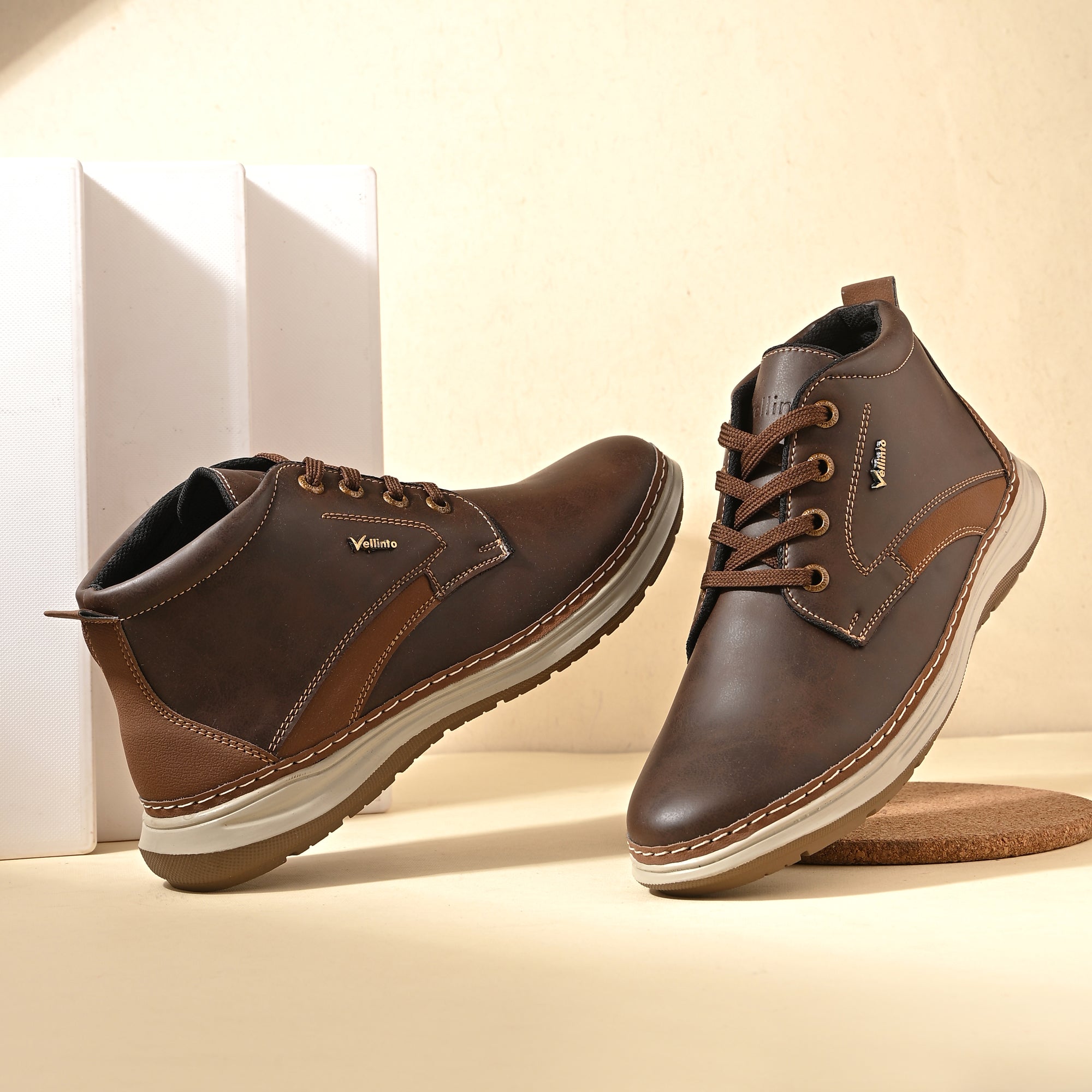 Vellinto Stylish OXHIDE Casual Mid-Ankle Party Boots For Men Boots For Men