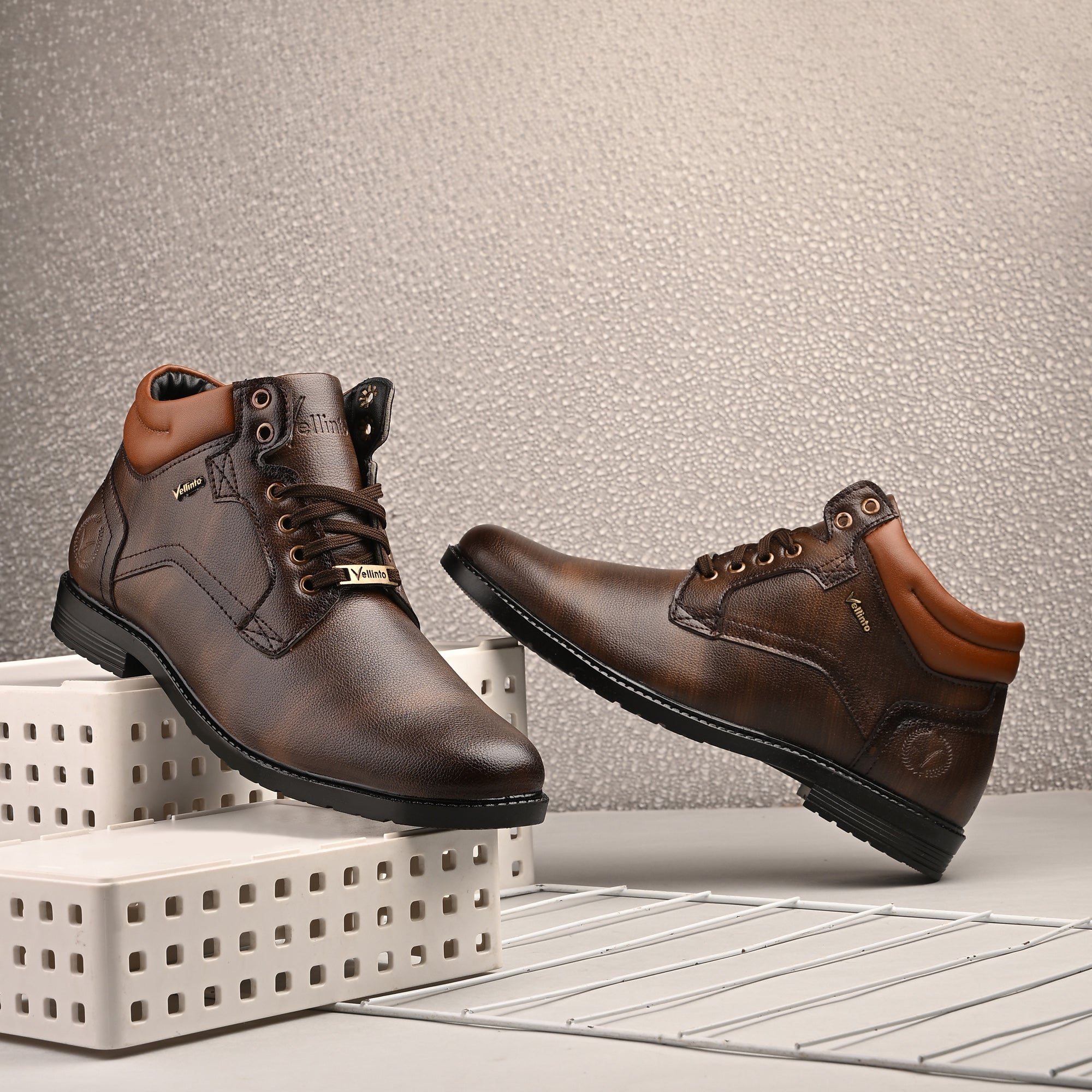 Vellinto MILET Casual Boots For Men ll Synthetic Leather Boots Casuals For Men Boots For Men