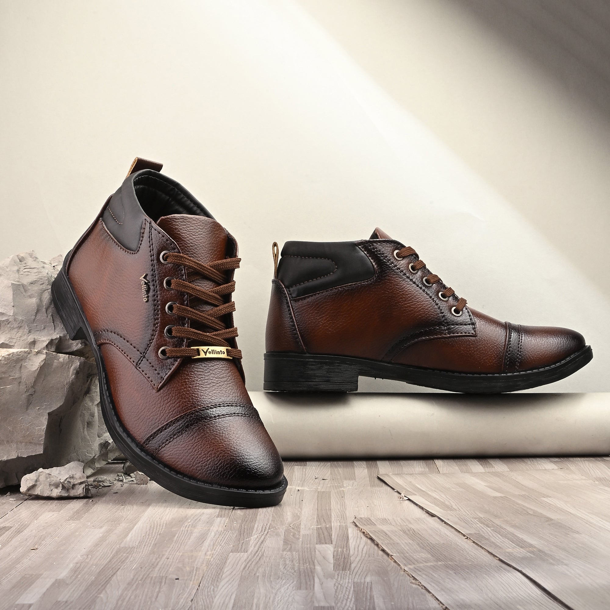 Vellinto Vellinto FLEXOR Casual Mid-Ankle Synthetic leather Stylish and trendy Boots Boots For Men