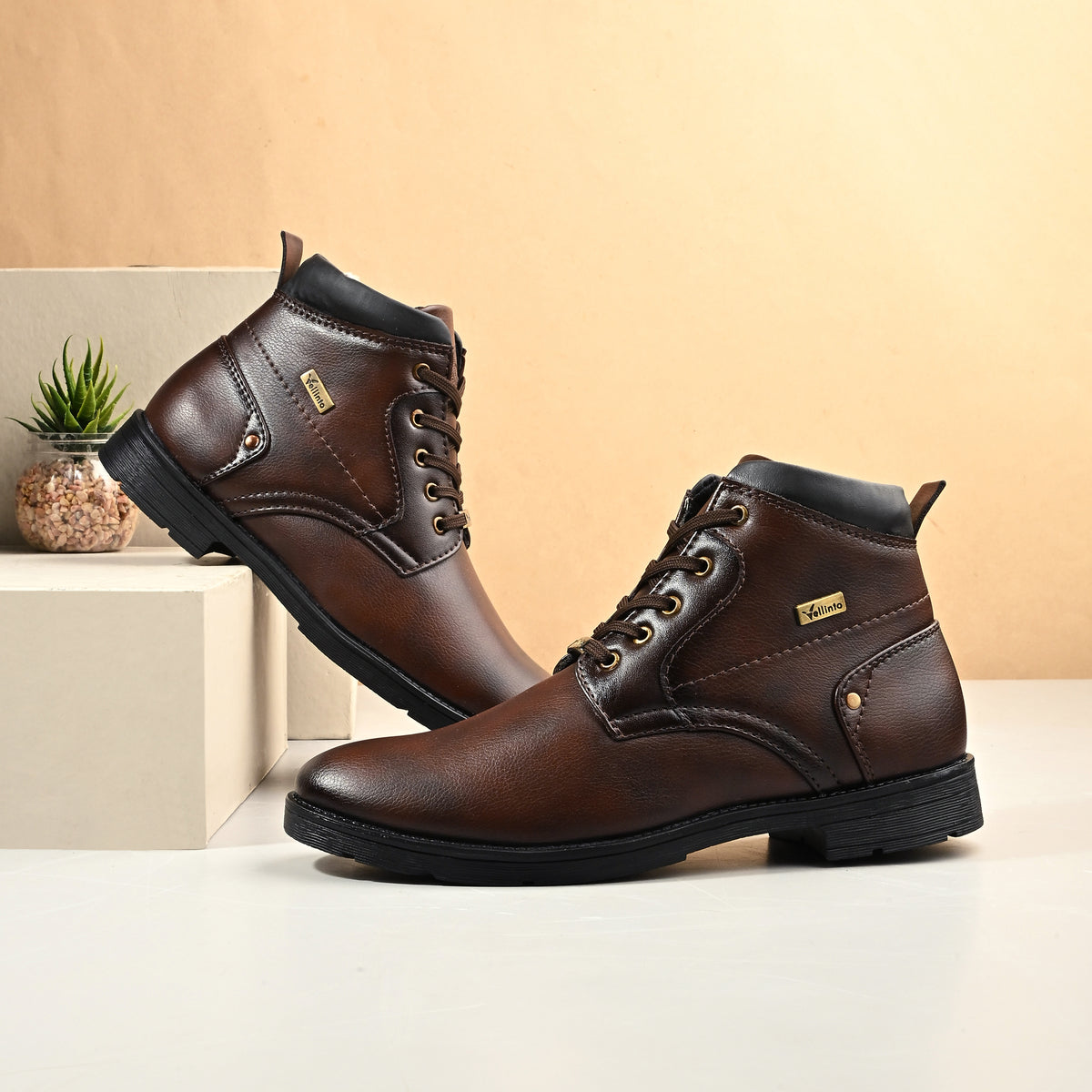 Vellinto FRONTIER Casual Boots For Men ll Synthetic Leather Boots