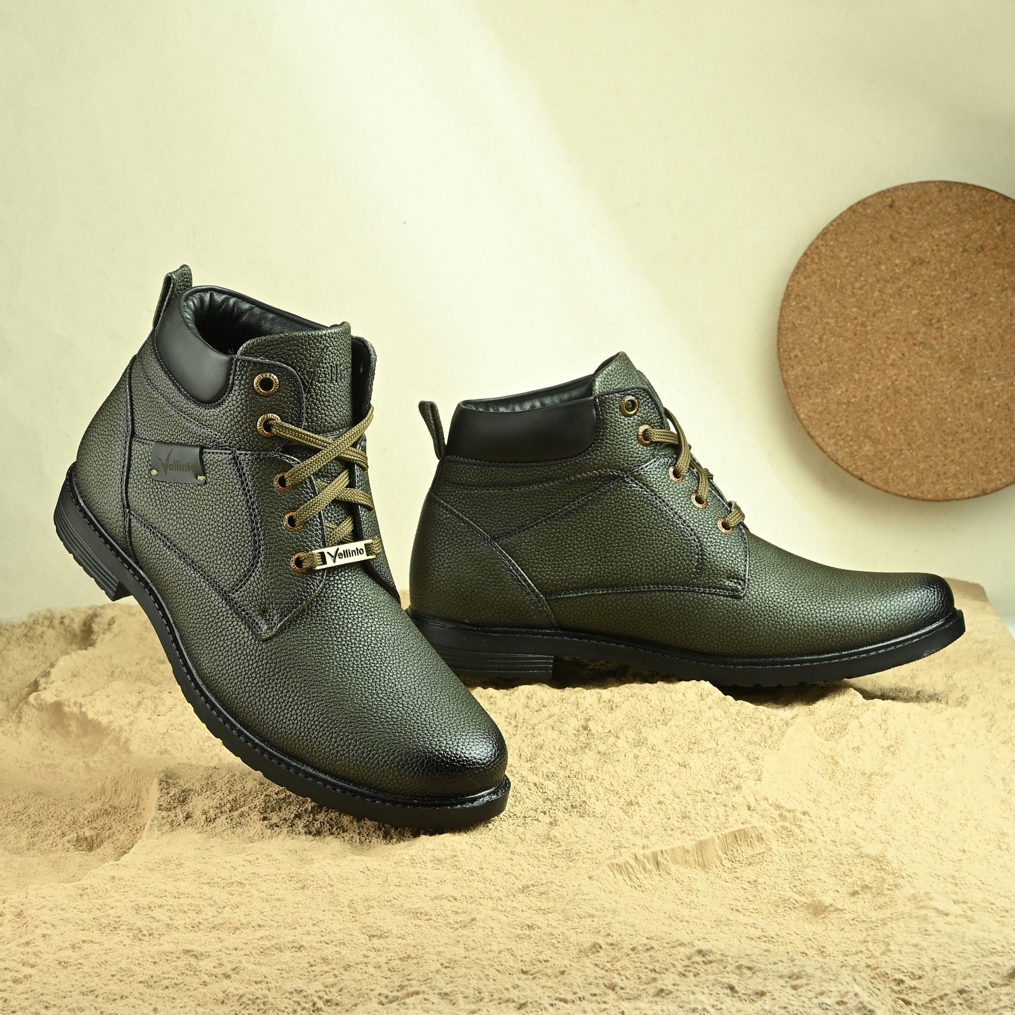 Vellinto BRONZO Casual Boots For Men ll Synthetic Leather Boots Casuals For Men Boots For Men