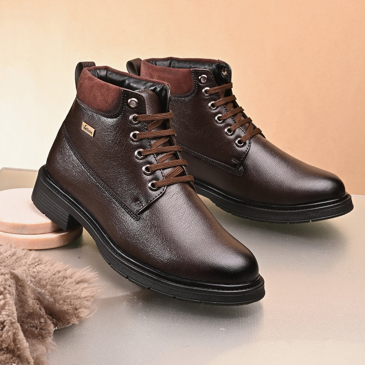 Vellinto Vellinto RUSTIK Casual Boots For Men ll Synthetic Leather Boots Casuals For Men Boots For Men