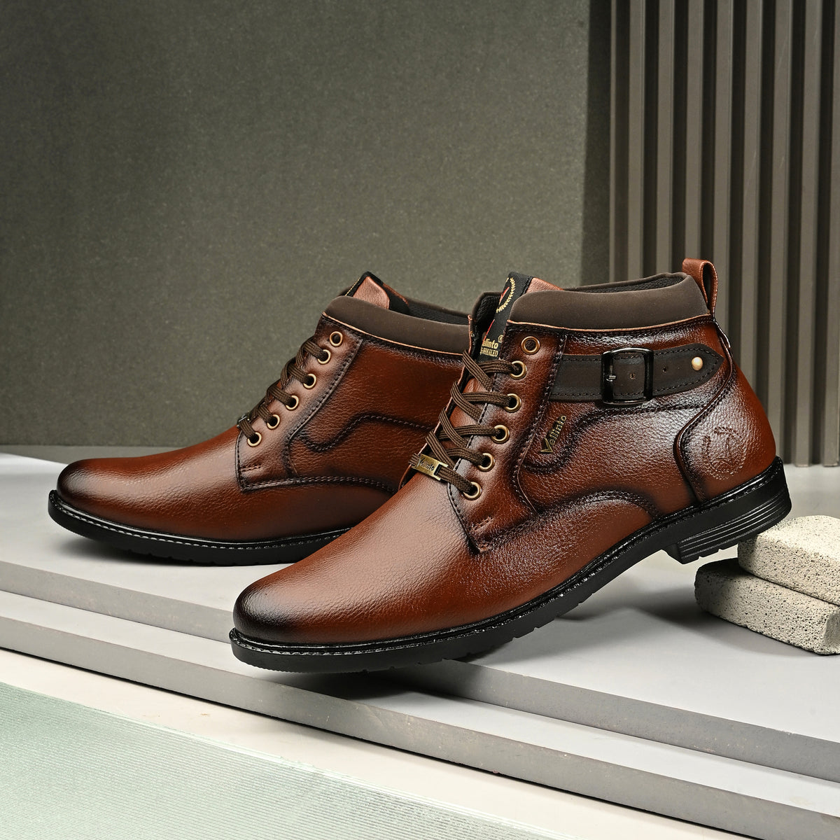 Vellinto Vellinto ALDEN Men's Casual Outdoor Synthetic Leather Boots Boots For Men Casuals For Men
