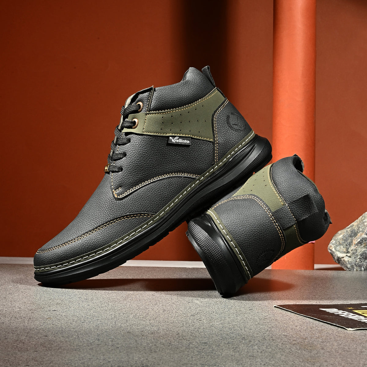 Vellinto PINNACLE Casual Boots For Men ll Stylish Semi Formal Shoes High Tops For Men