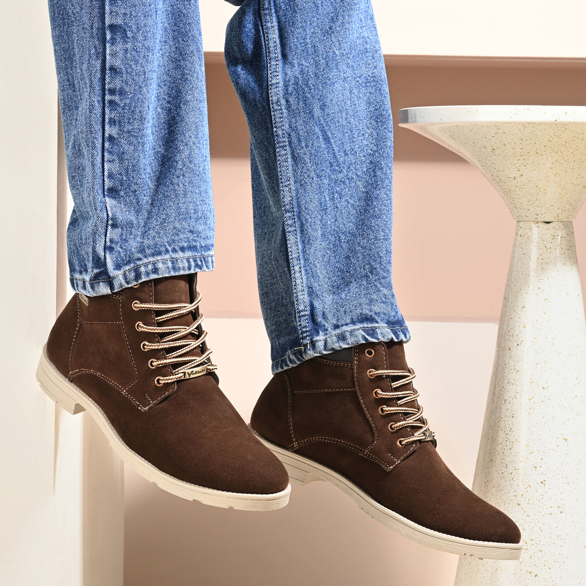 Vellinto Vellinto SANDSCAPE Casual Boots For Men Synthetic Leather Boots Casuals For Men Casuals For Men