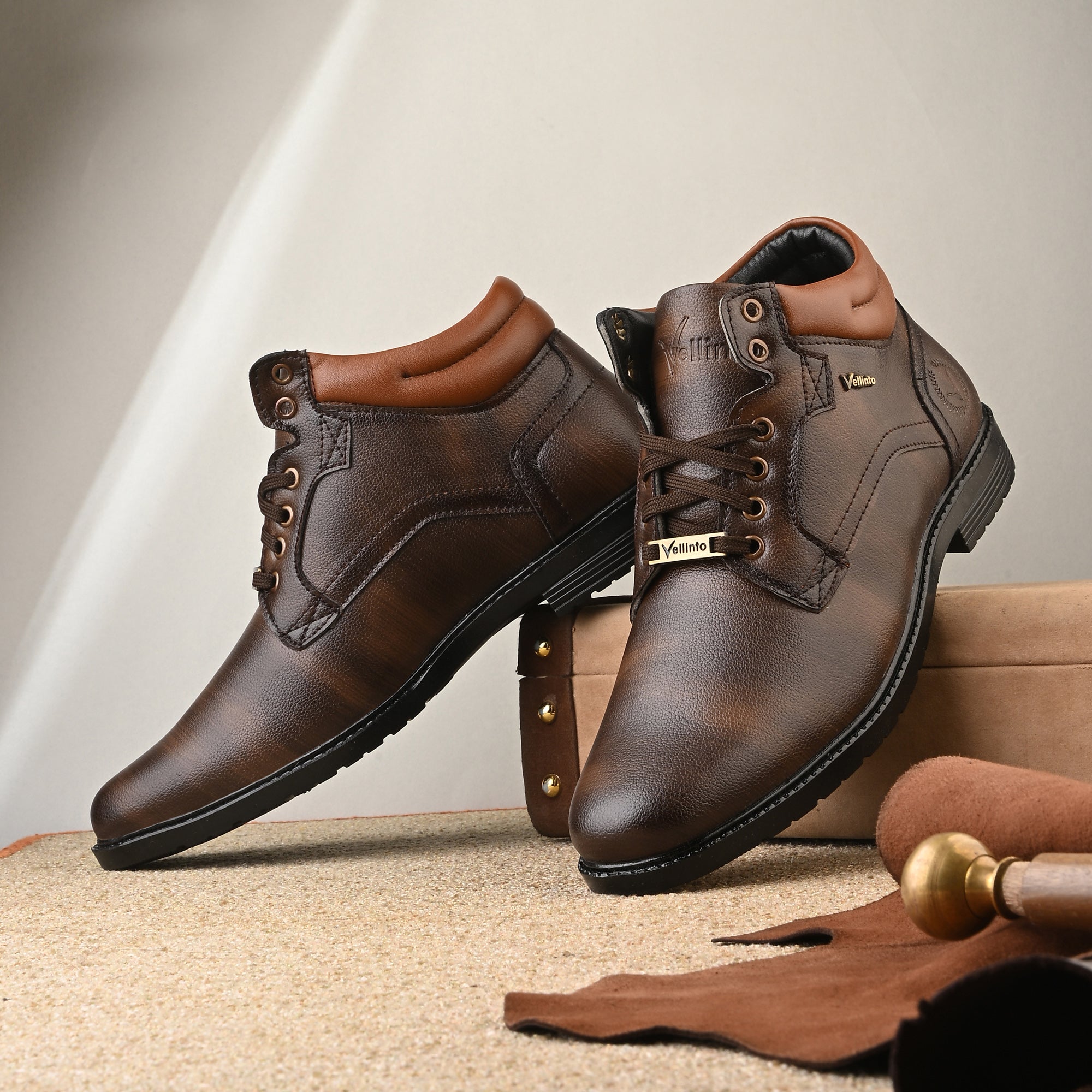 Vellinto MILET Casual Boots For Men ll Synthetic Leather Boots Casuals For Men Boots For Men