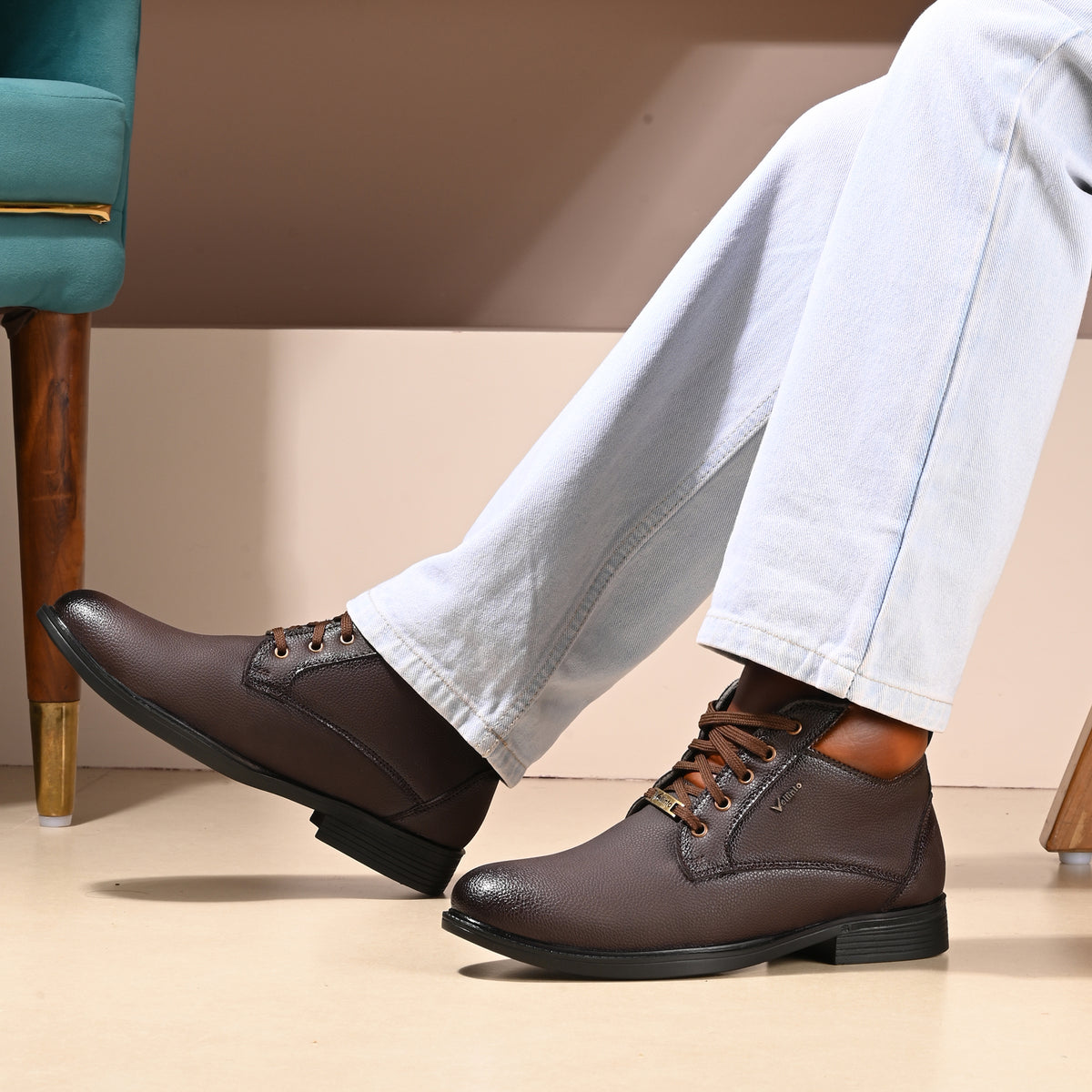 Vellinto SOVEREIGN Casual Boots For Men ll Synthetic Leather Boots For Men Casuals For Men