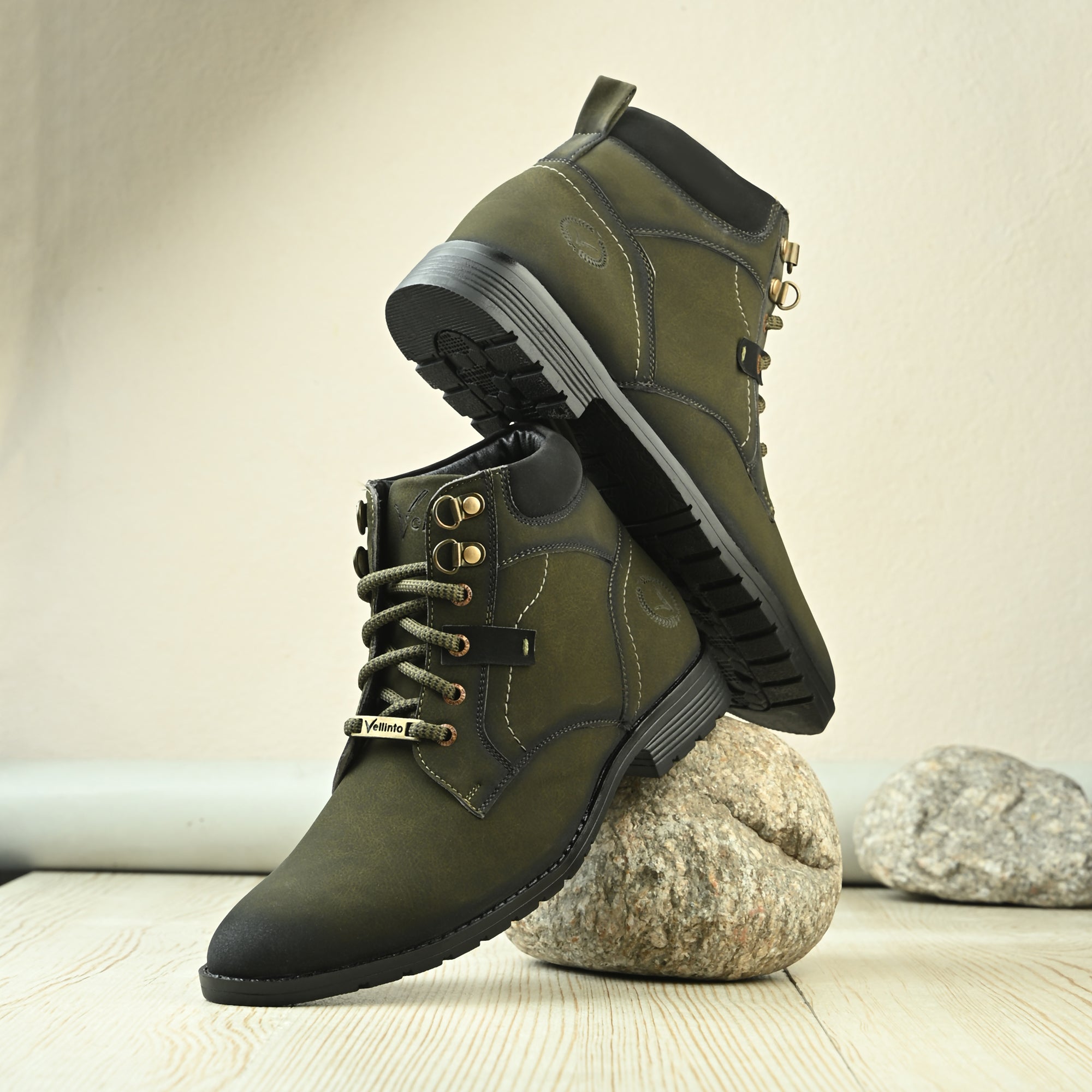 Vellinto ROADBURNER Stylish Synthetic Leather Boots For Men