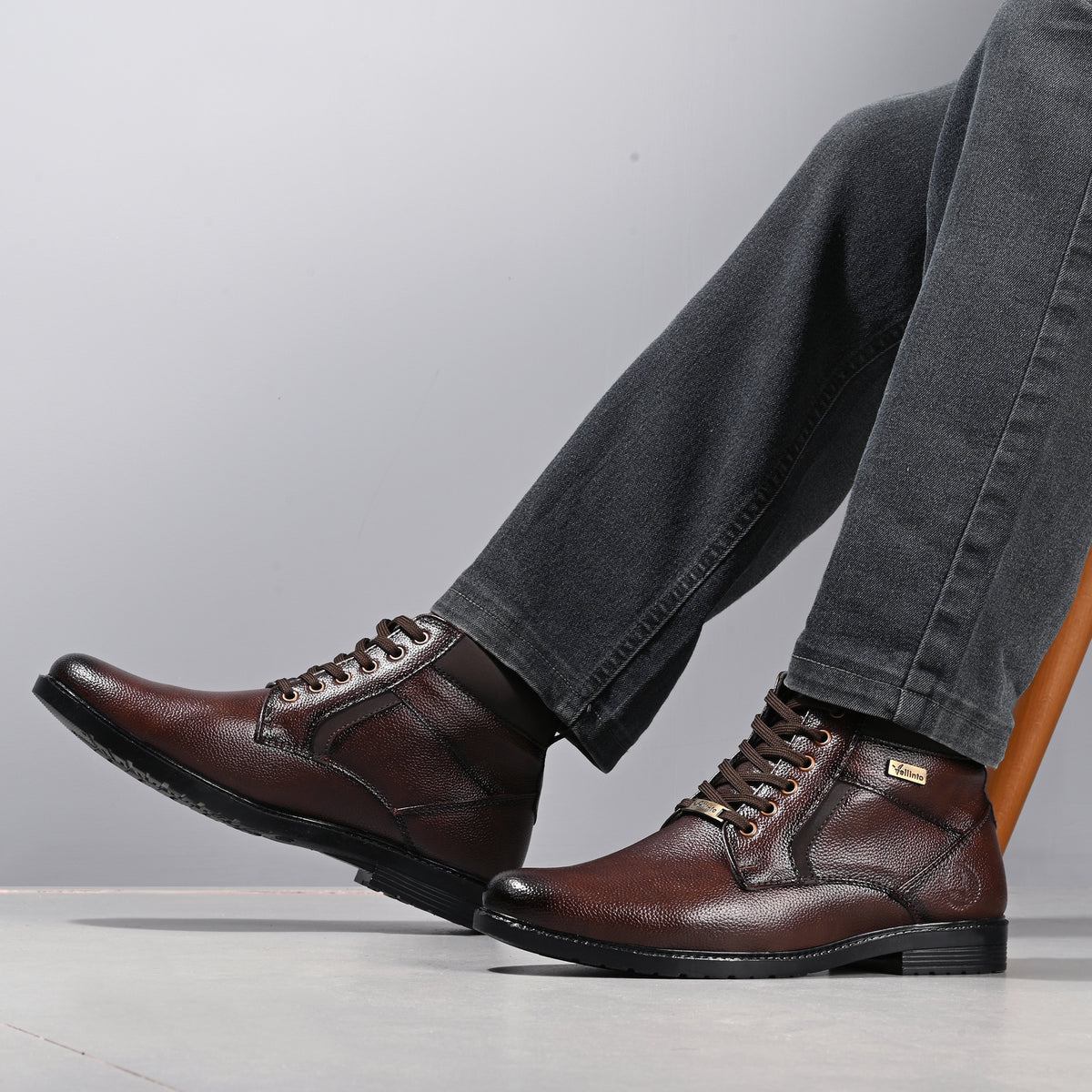 Vellinto SIGNATURE Casual Boots For Men ll Synthetic Leather Boots Corporate Casuals For Men