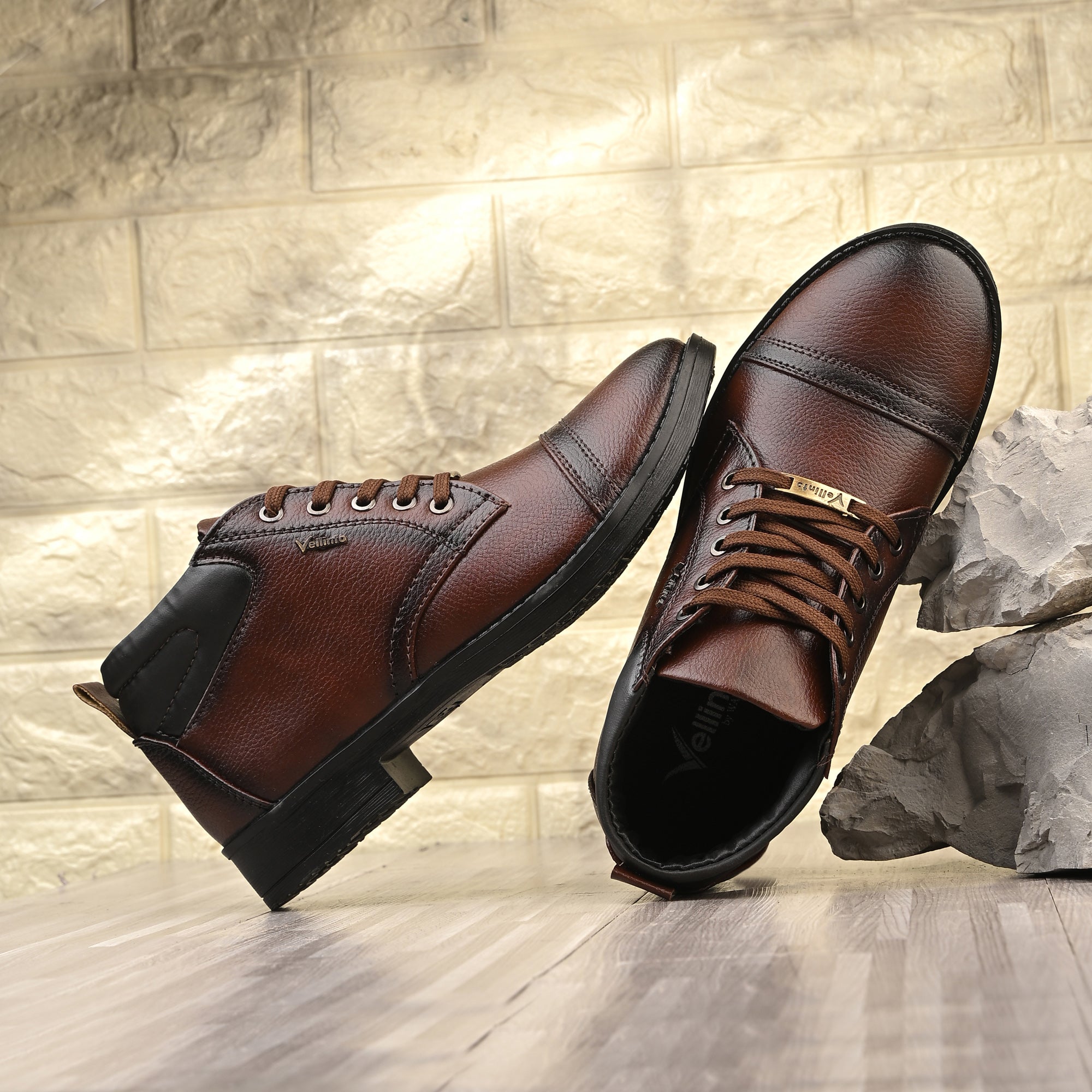 Vellinto Vellinto FLEXOR Casual Mid-Ankle Synthetic leather Stylish and trendy Boots Boots For Men