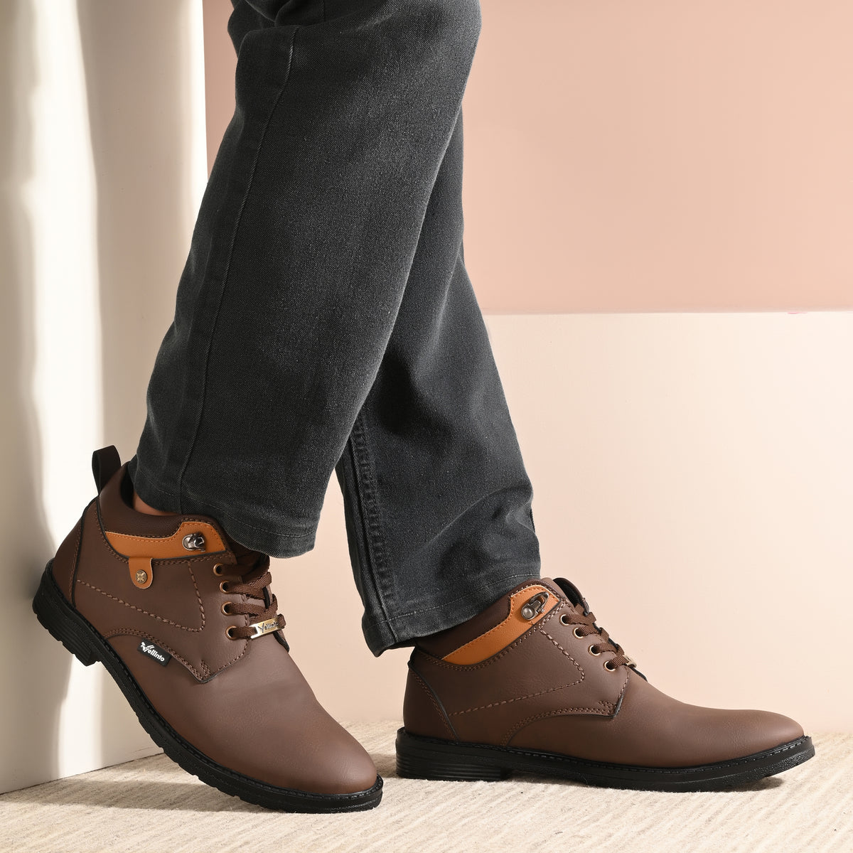 Vellinto Vellinto BRAVON Casual Boots For Men ll Synthetic Leather Boots For Men Boots For Men