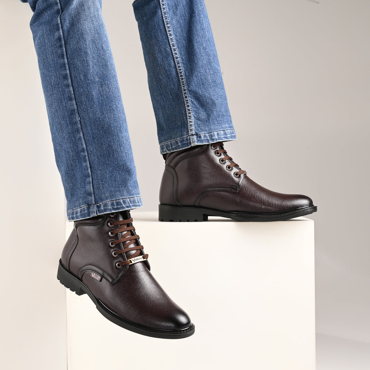 Vellinto Vellinto TIMBER Casual Boots For Men ll Synthetic Leather Boots Casuals For Men Boots For Men