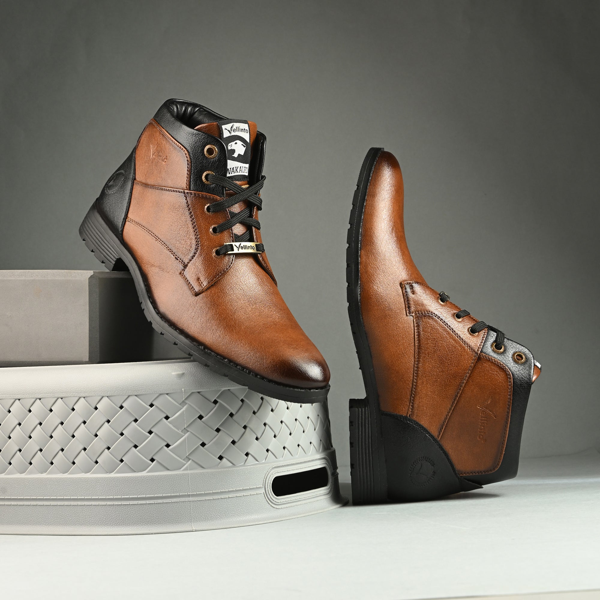 Vellinto FRONTIER Trendy Mid-Ankle Synthetic leather Boots For Men Boots For Men