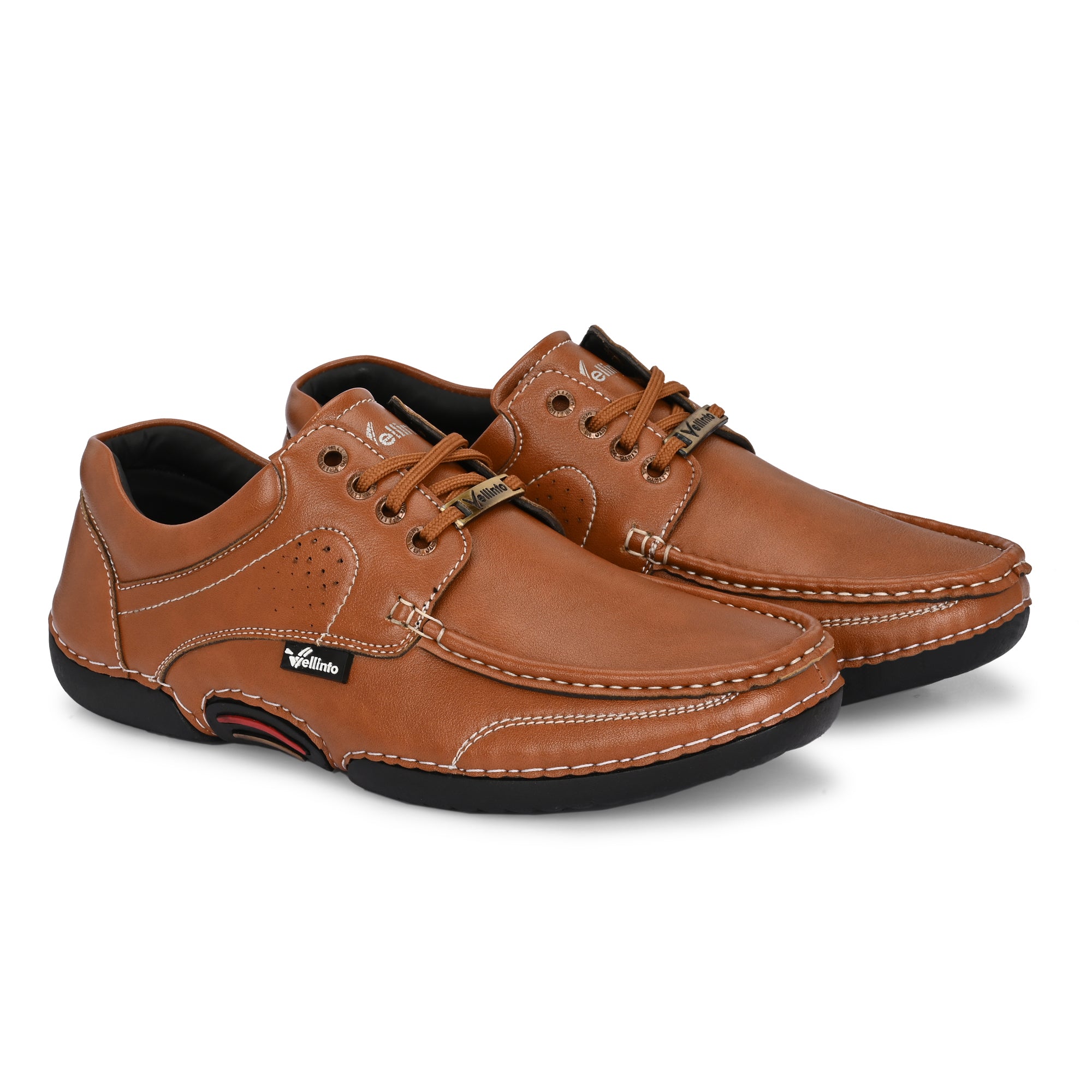 Men’s Sole-Stitched Casual Leather Lace-Up Moccasins Corporate Casuals For Men
