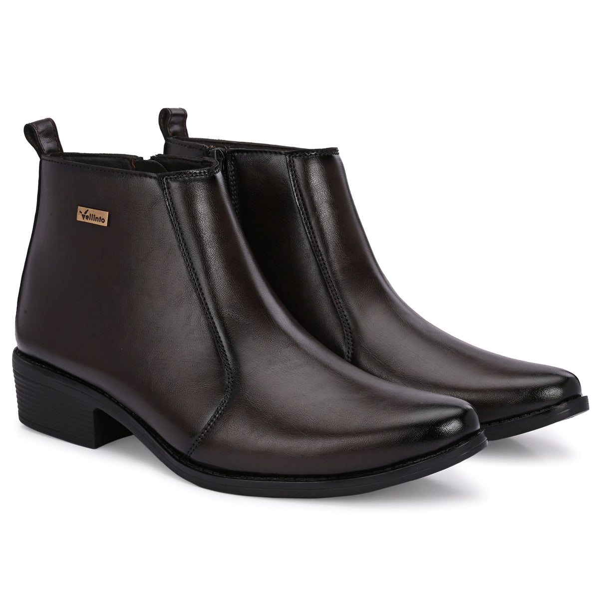 Vellinto Vellinto Royal Look RAMANA Zipped Boots For Men Synthetic Leather Boots For Men Boots For Men