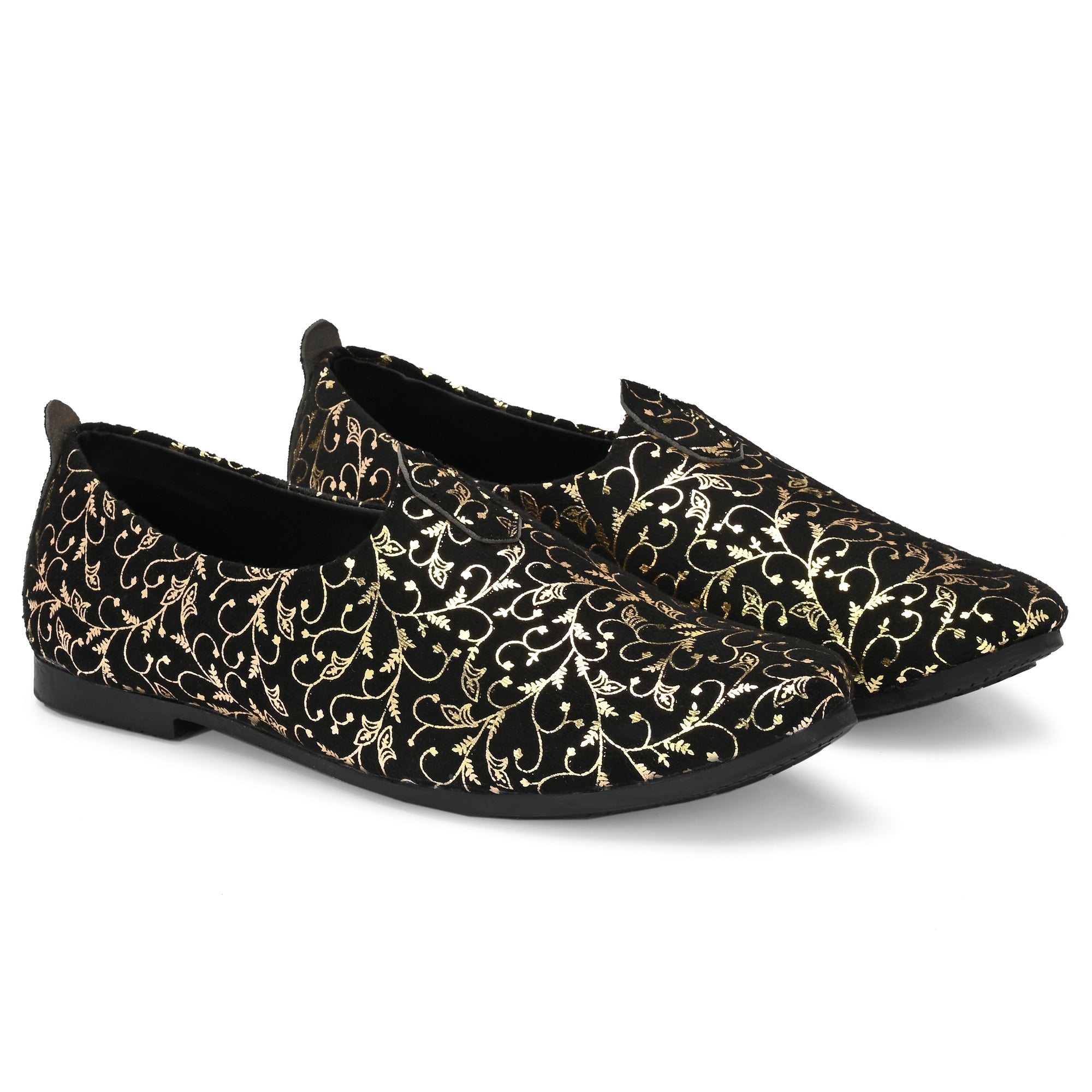 Vellinto NAWAB Party Wear Royal Look Mojaris Juttis Slip On For Men Espadrilles For Men