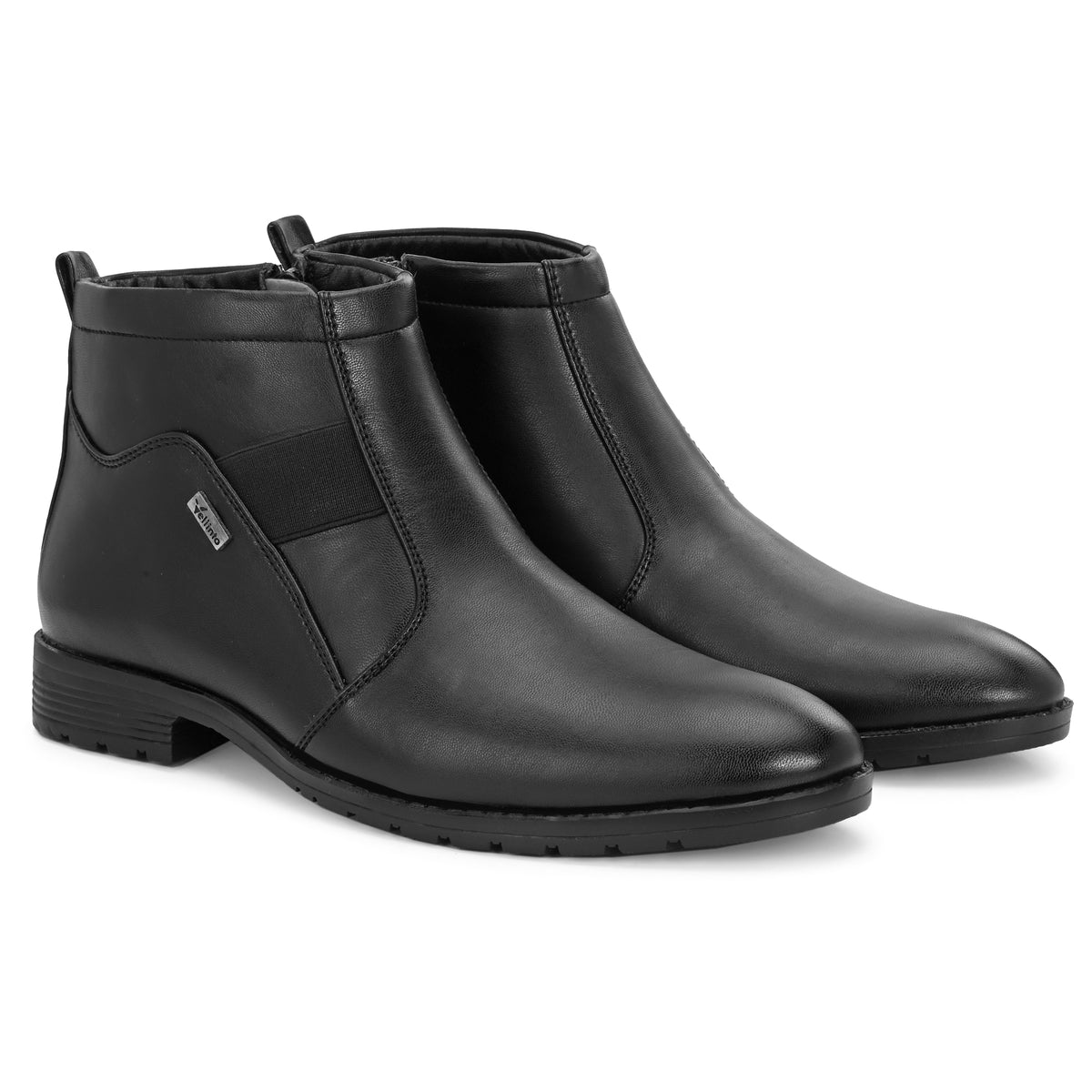 Vellinto Royal Look Zipped Boots For Men ll Synthetic Leather Casual Boots For Men