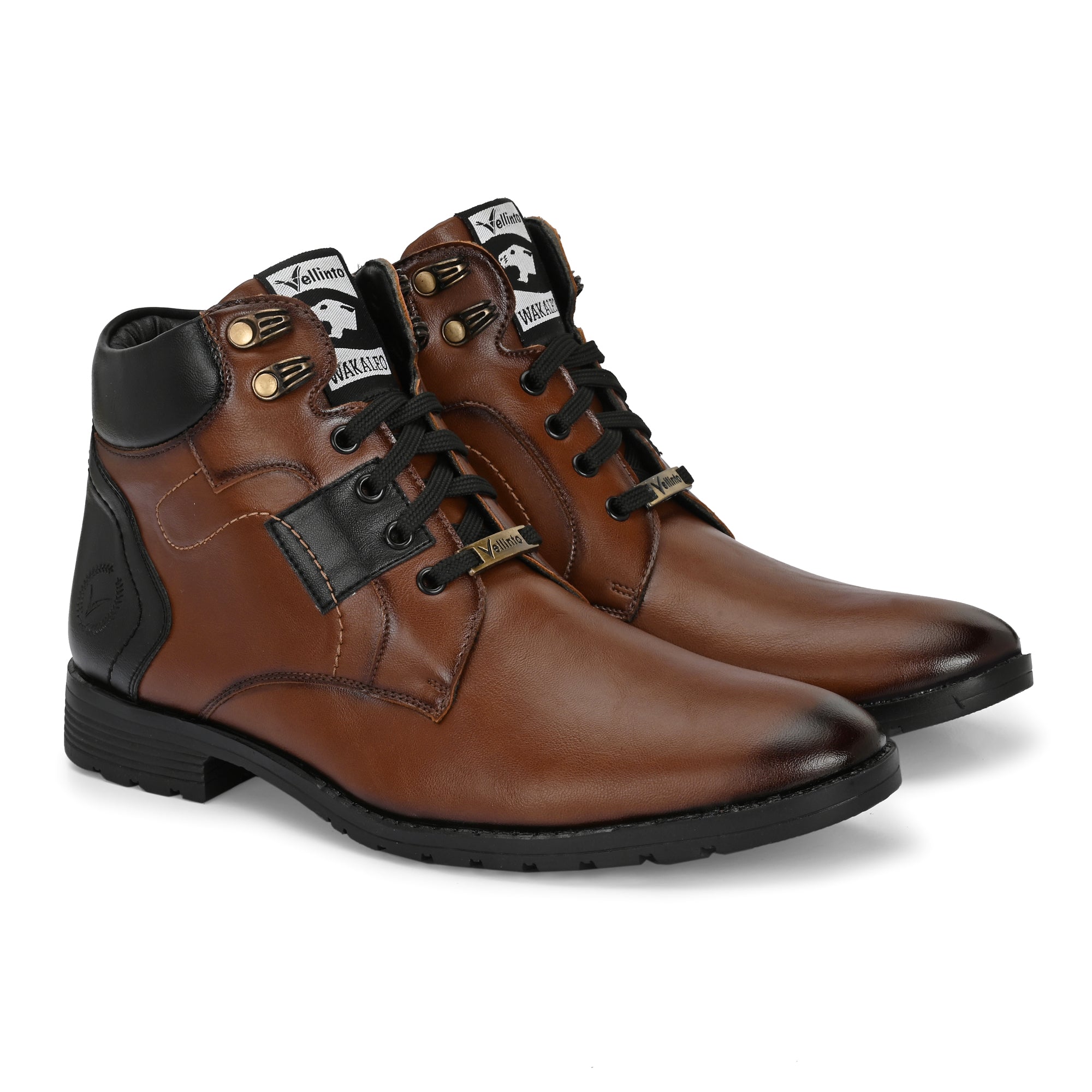 Vellinto Vellinto LUCAS Men's Mid Ankle Stylish Casual & Party Wear Lace-Up Boots Boots For Men