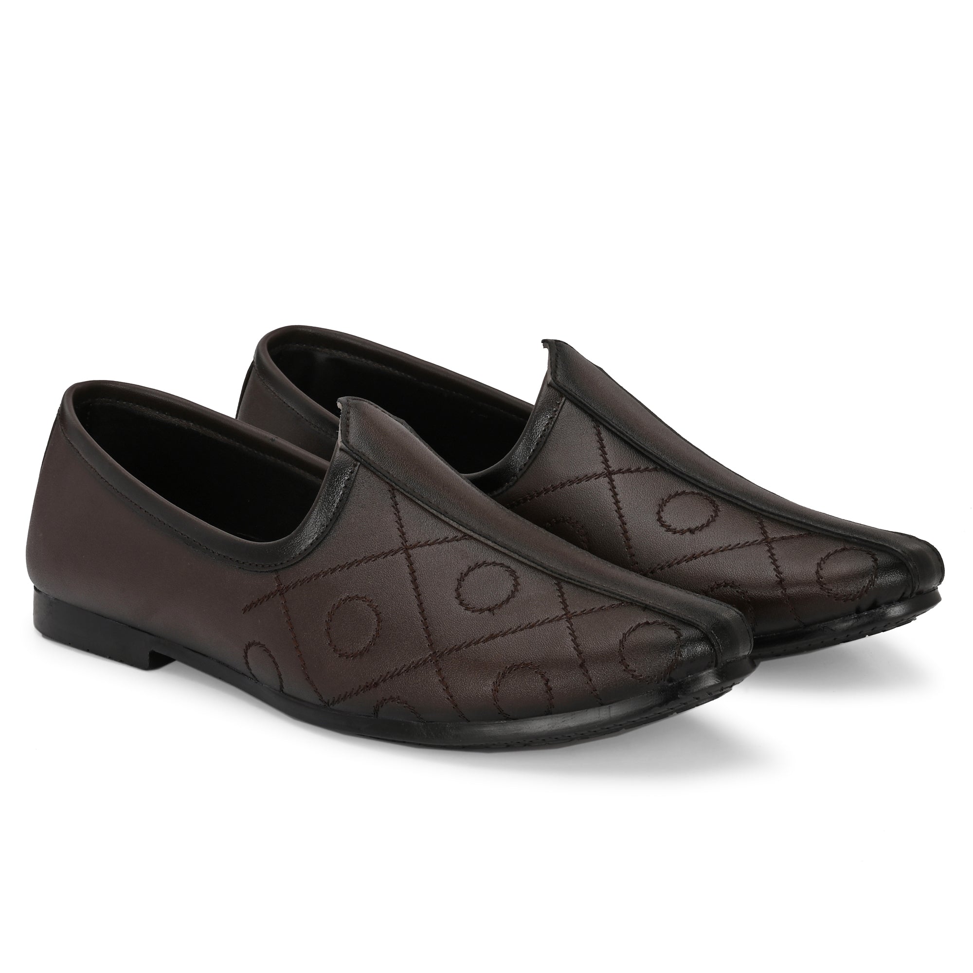 Vellinto BANAJARA Men’s Ethnic Slip-On Mojari | Traditional PU Leather Footwear Party Wear For Men