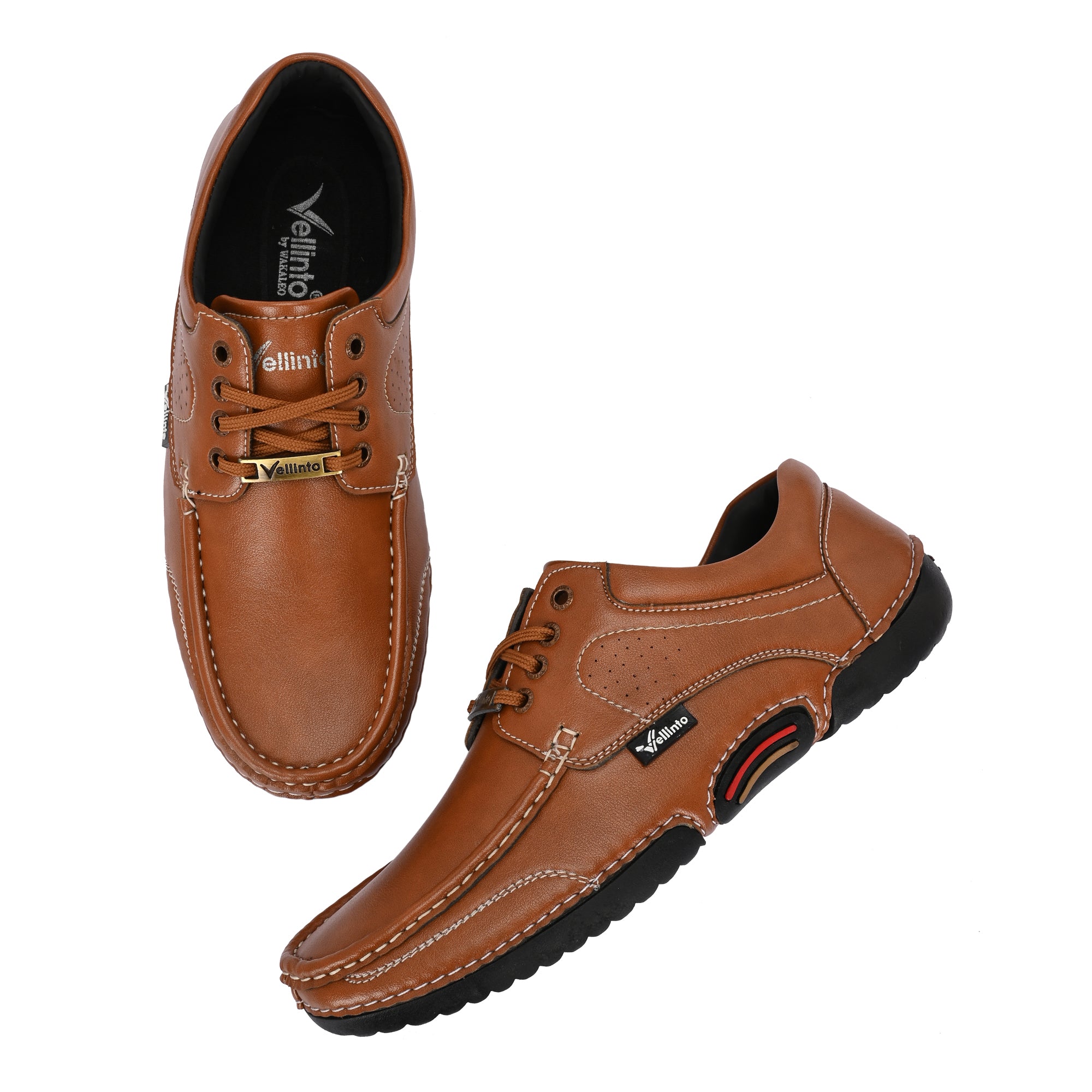 Men’s Sole-Stitched Casual Leather Lace-Up Moccasins Corporate Casuals For Men