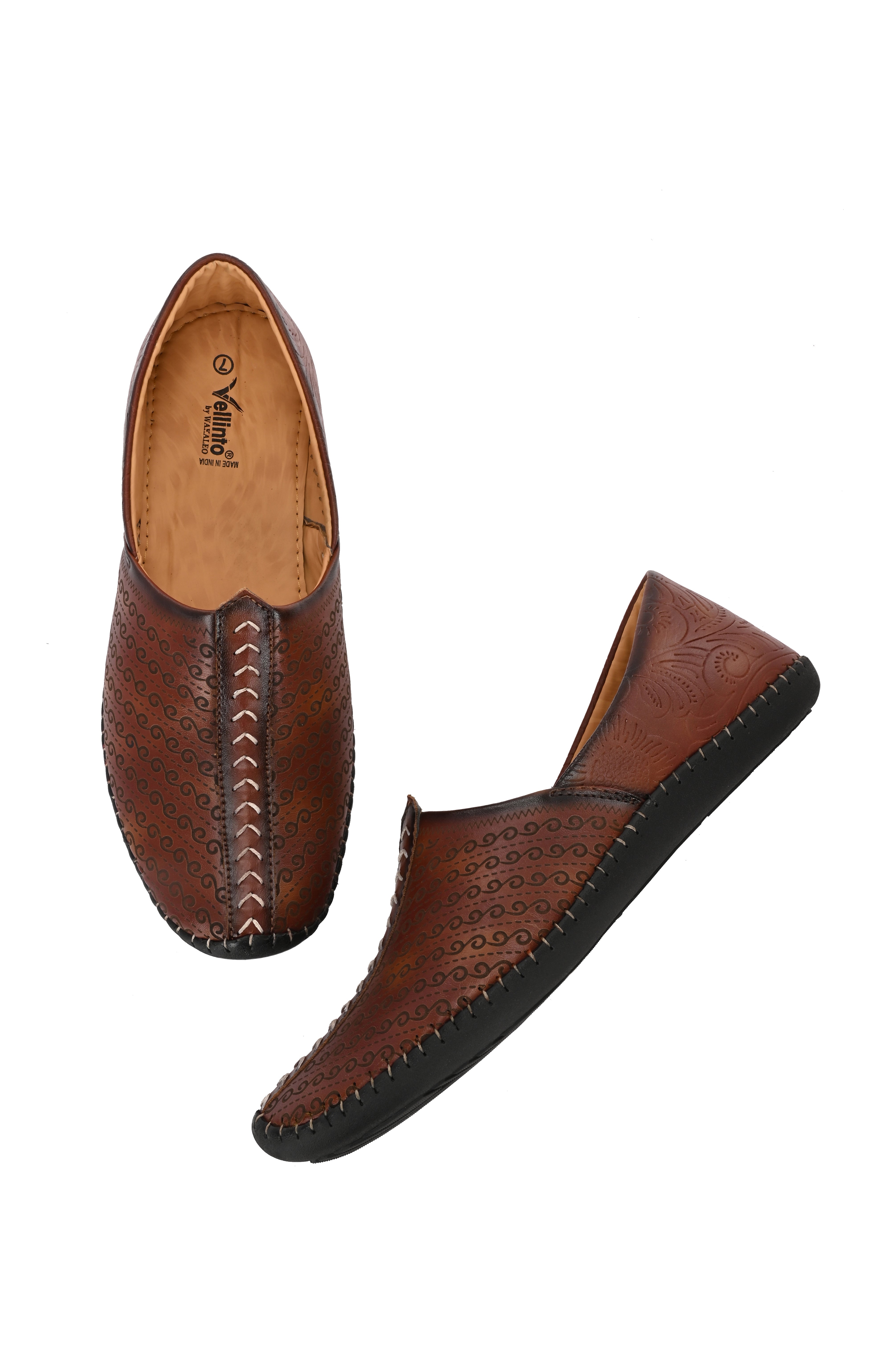 Vellinto SUTRA Cool Rjasthani Ethnic Juttis For Men ll Party Wear Mojaris