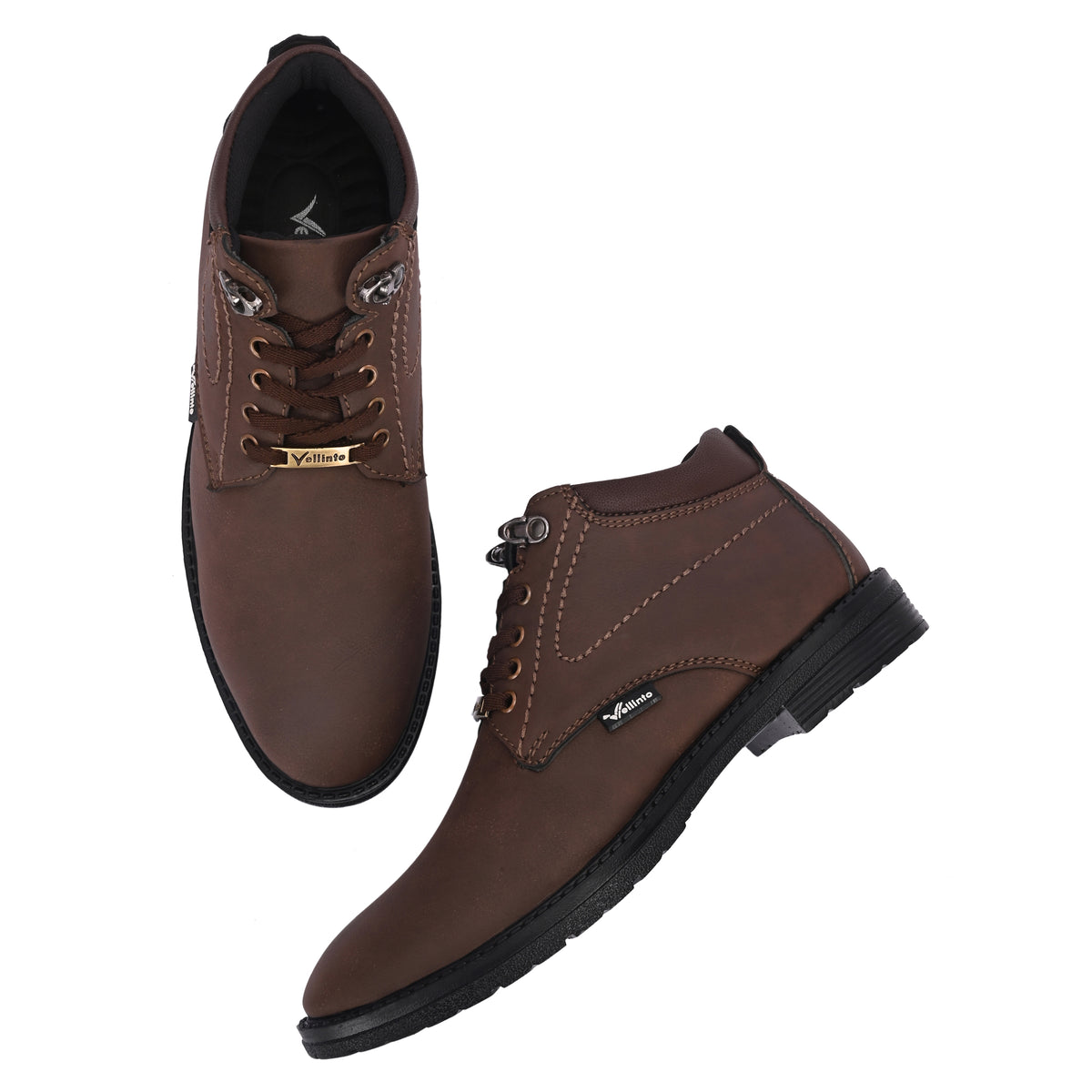 Vellinto EXECUTIVE Casual Boots For Men ll Synthetic Leather Mid-Ankle Boots Boots For Men