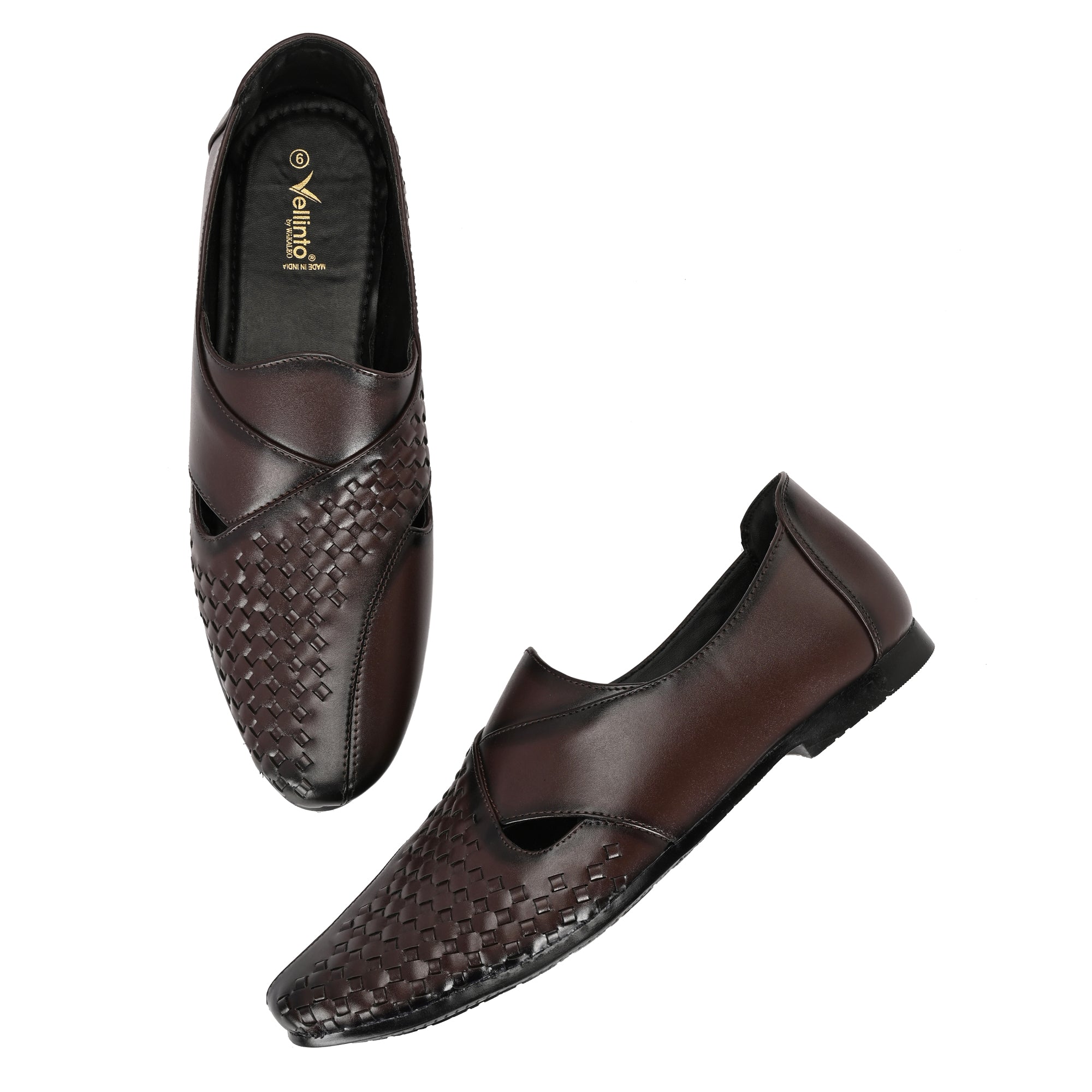 Stylish RAJAURI Ethnic Mojari for Men | PU Leather Party Wear Festive Wear Casuals For Men
