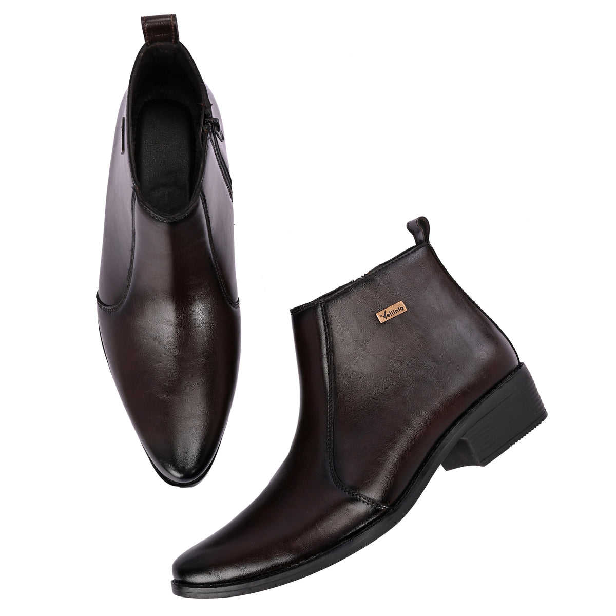 Vellinto Vellinto Royal Look RAMANA Zipped Boots For Men Synthetic Leather Boots For Men Boots For Men