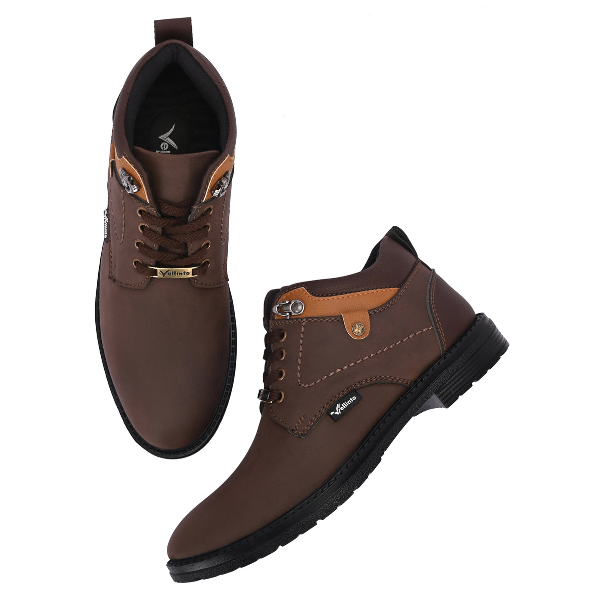 Vellinto Vellinto BRAVON Casual Boots For Men ll Synthetic Leather Boots For Men Boots For Men
