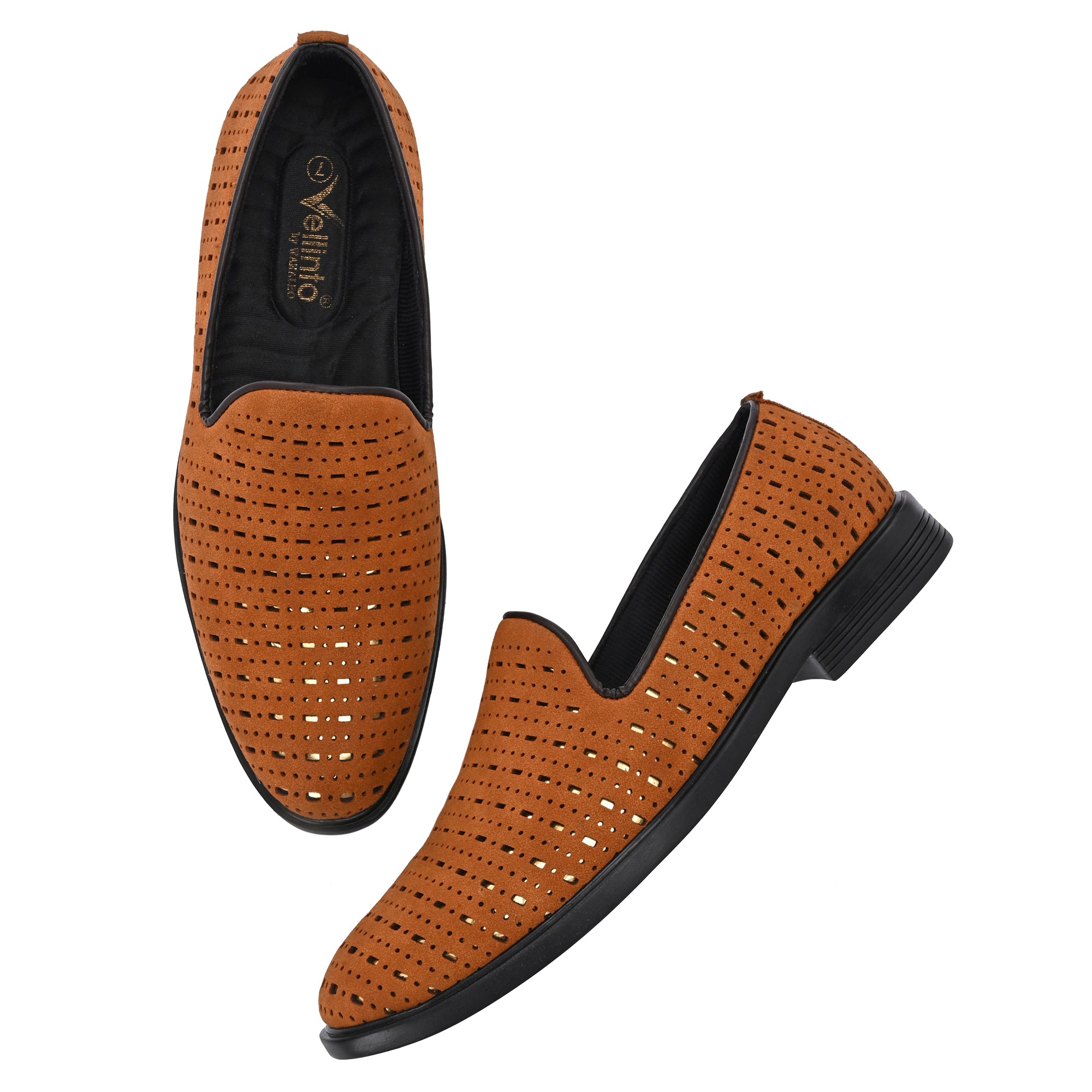 Vellinto ZENTRO Urban Classic Breathable Perforated Slipon Formal Comfort Loafer Party Wear For Men