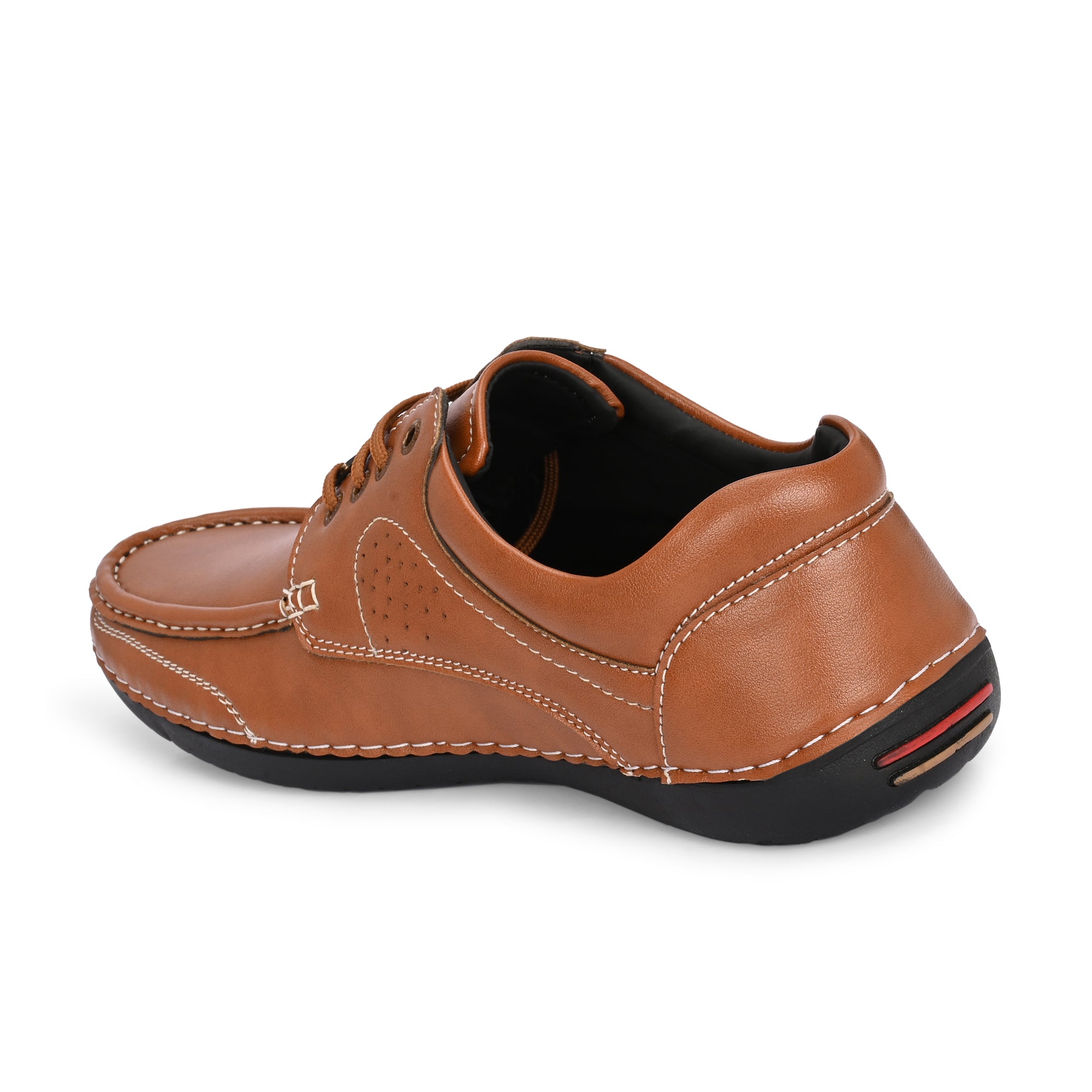 Men’s Sole-Stitched Casual Leather Lace-Up Moccasins Corporate Casuals For Men