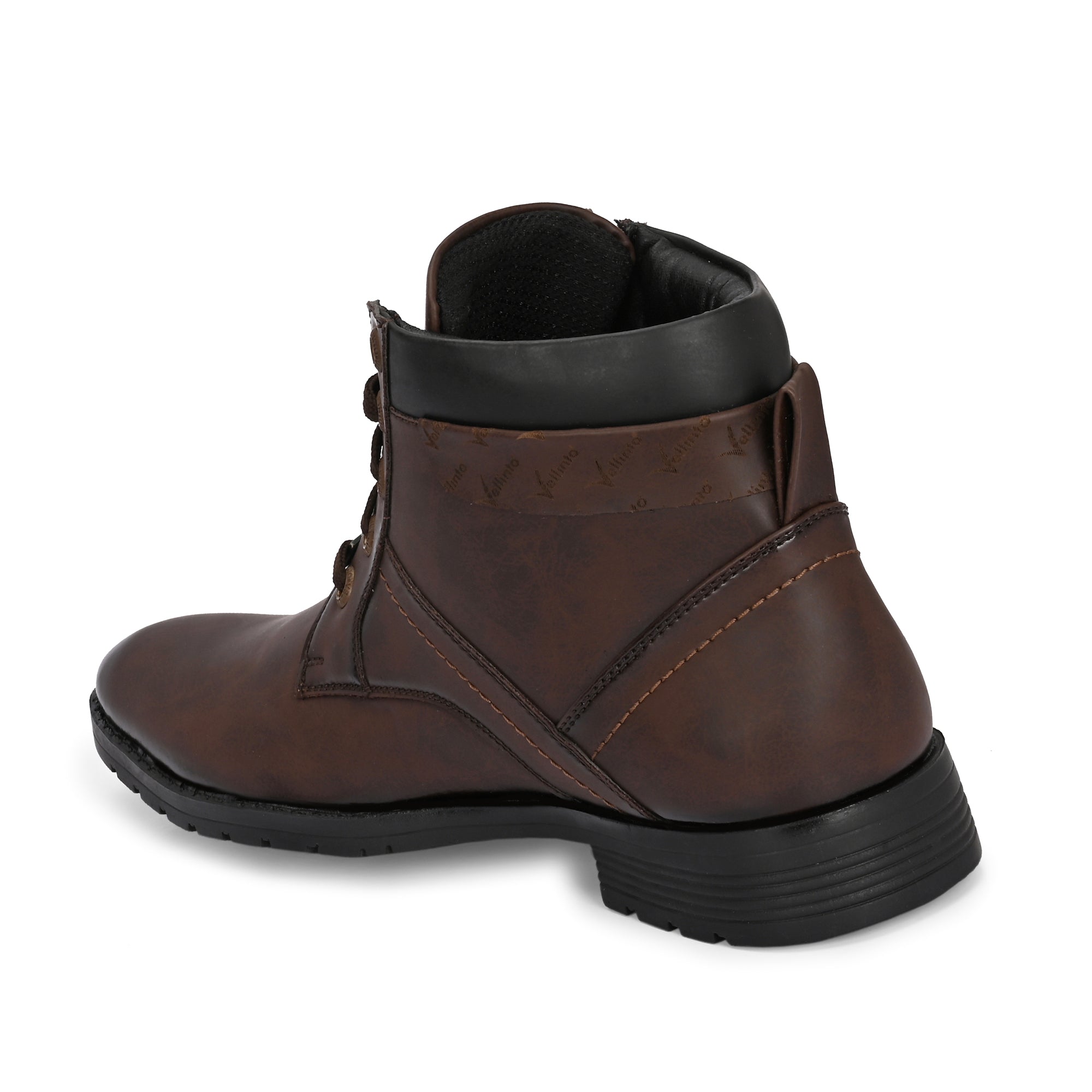 Vellinto Vellinto ORION Men’s Stylish Lace-Up & Zipper High Ankle Casual Boots Boots For Men