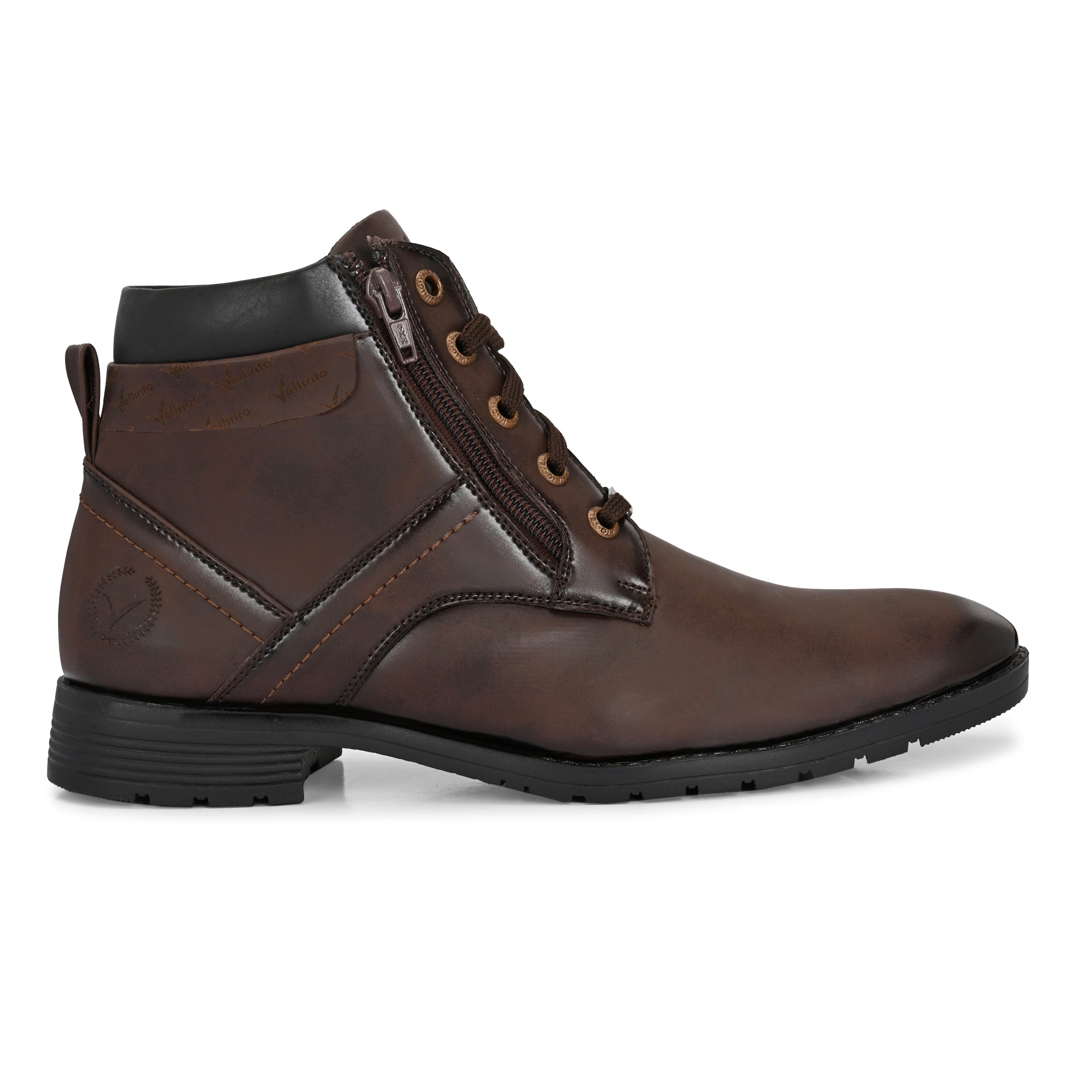 Vellinto Vellinto ORION Men’s Stylish Lace-Up & Zipper High Ankle Casual Boots Boots For Men