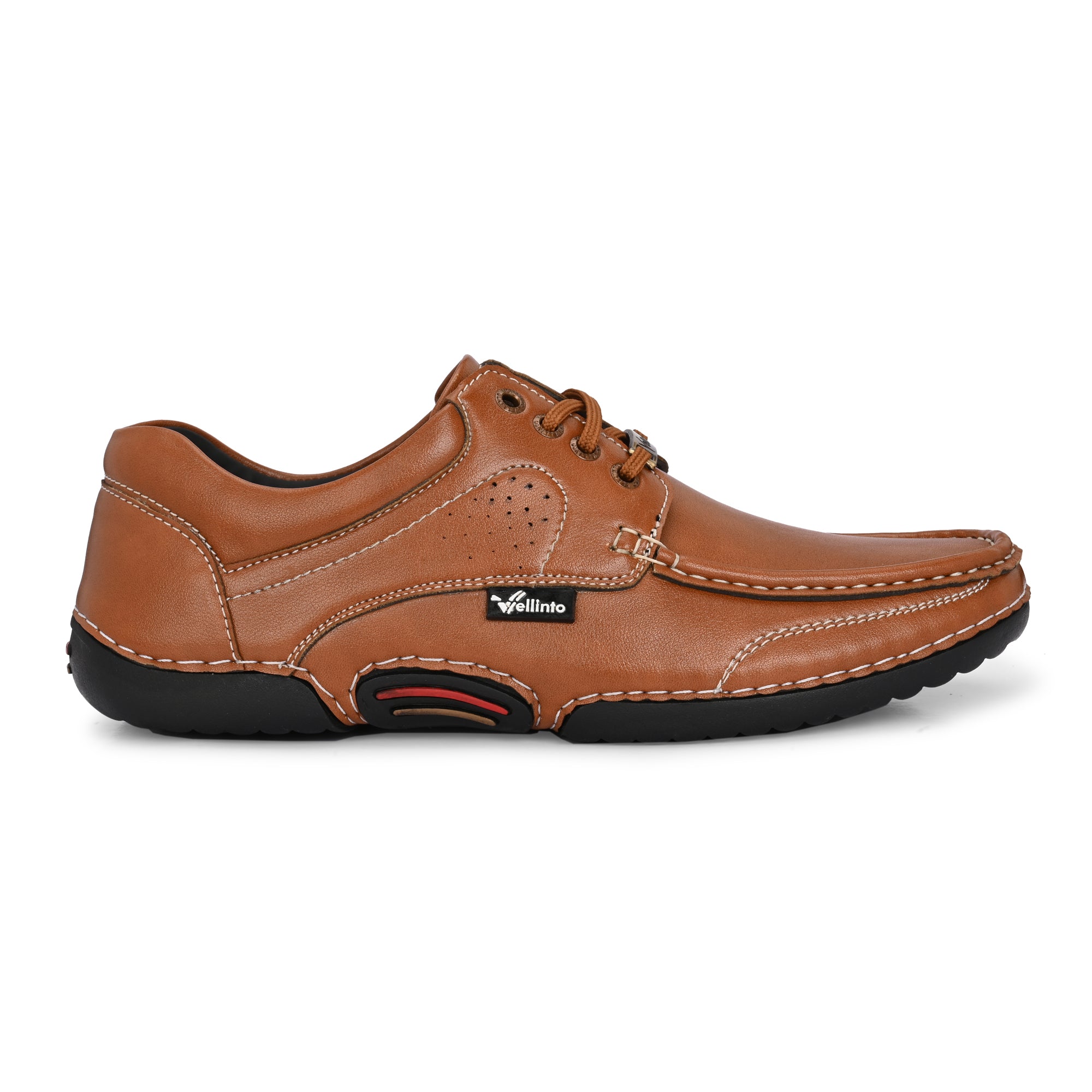 Men’s Sole-Stitched Casual Leather Lace-Up Moccasins Corporate Casuals For Men