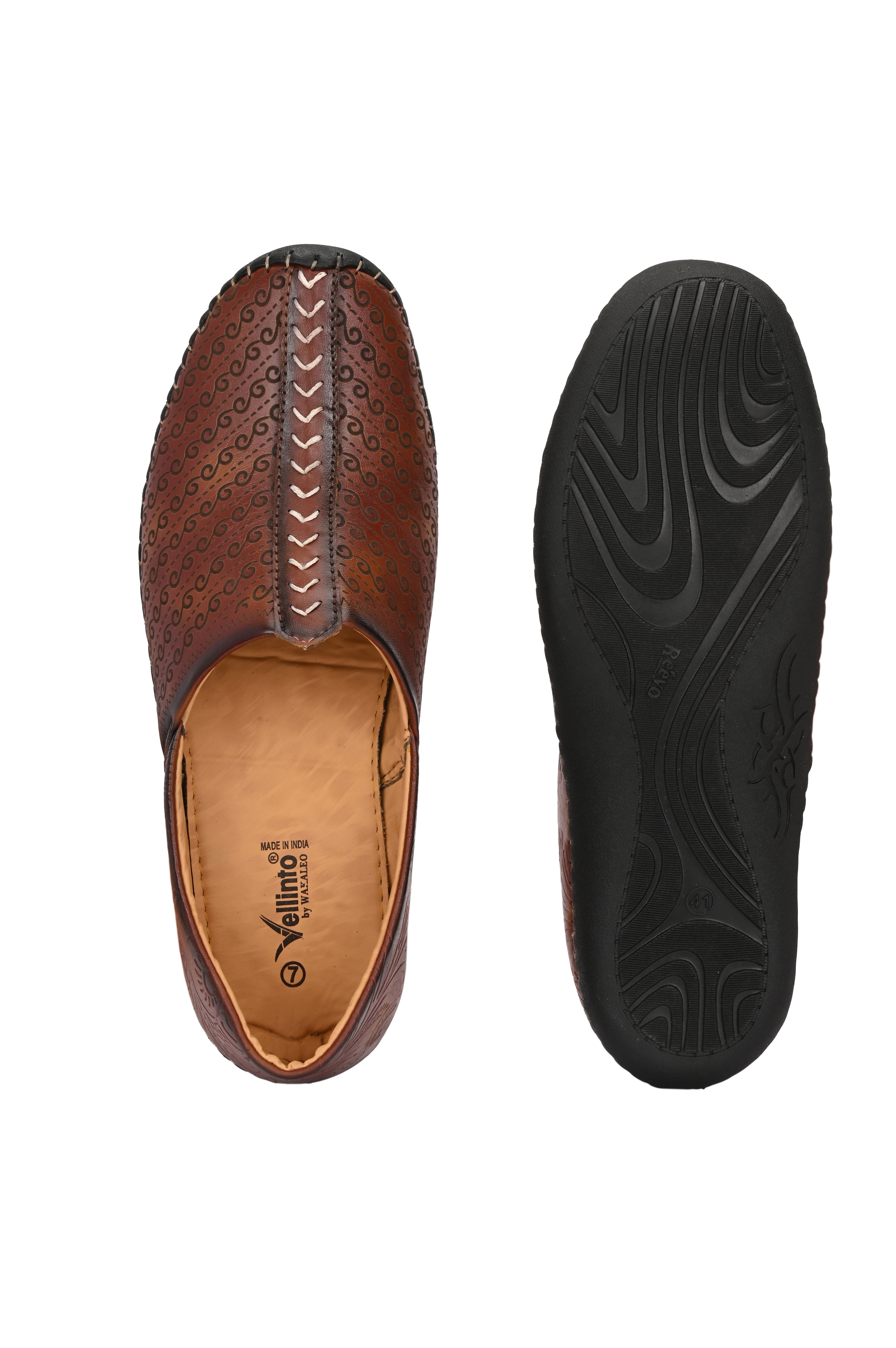 Vellinto SUTRA Cool Rjasthani Ethnic Juttis For Men ll Party Wear Mojaris