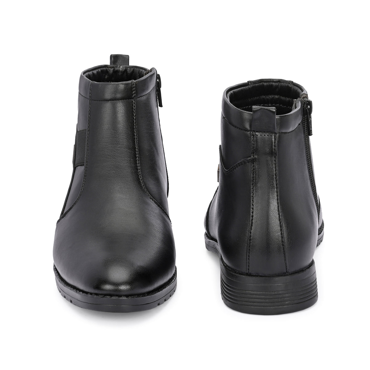 Vellinto Royal Look Zipped Boots For Men ll Synthetic Leather Casual Boots For Men