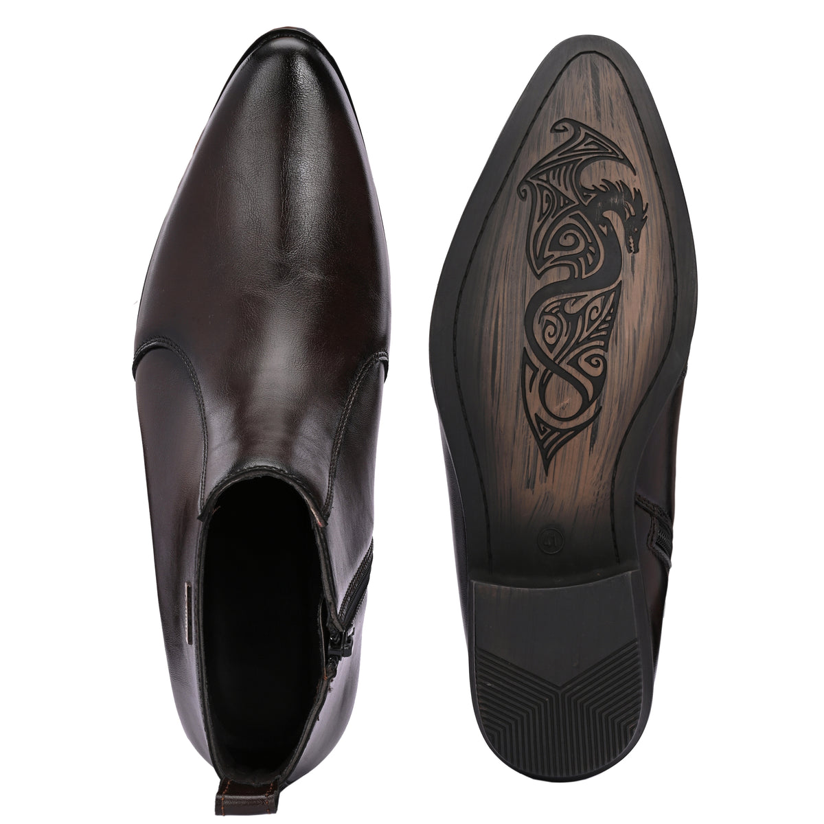 Vellinto Vellinto Royal Look RAMANA Zipped Boots For Men Synthetic Leather Boots For Men Boots For Men