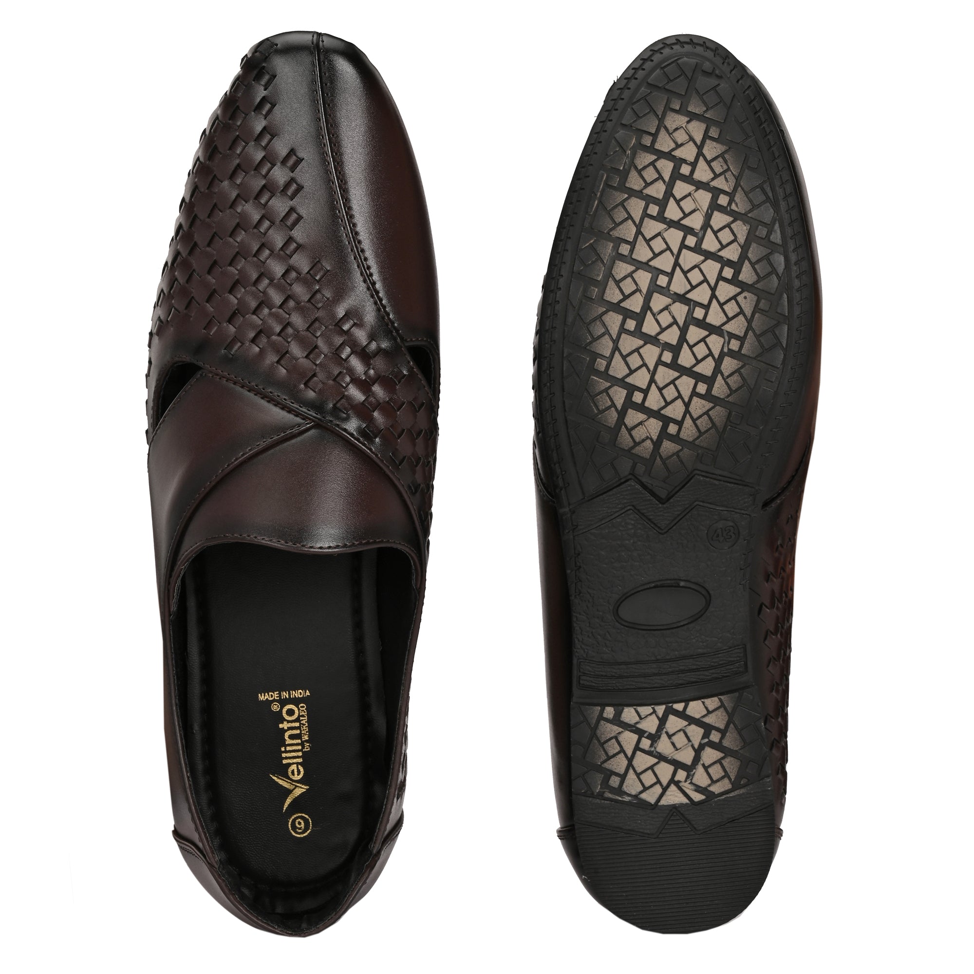Stylish RAJAURI Ethnic Mojari for Men | PU Leather Party Wear Festive Wear Casuals For Men