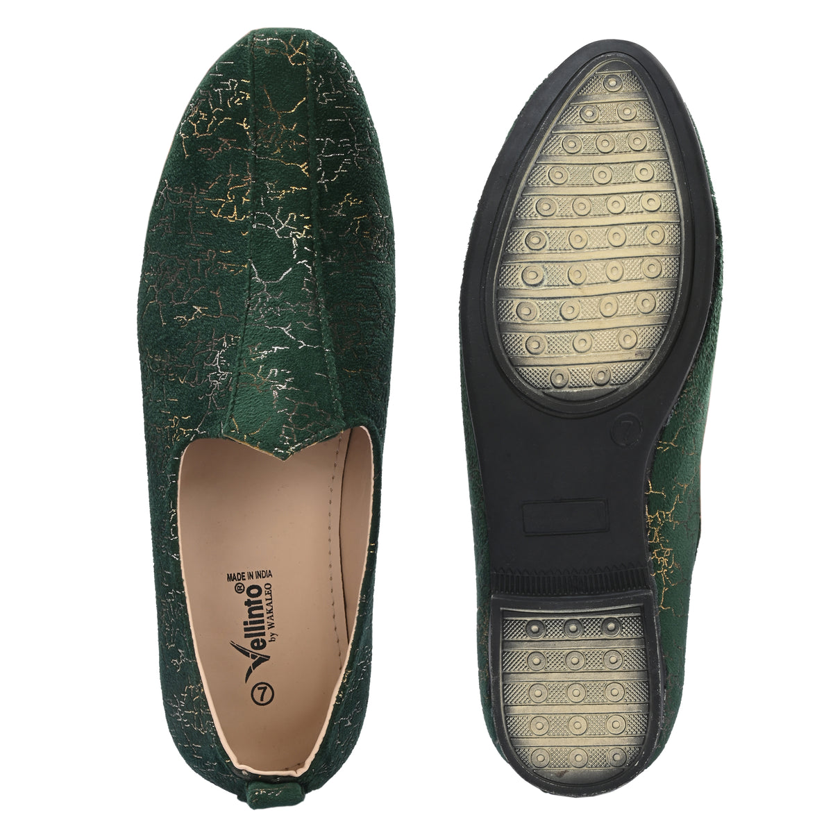 Vellinto SHAHZADA Party Wear Royal Look Mojaris Juttis Slip On For Men Espadrilles For Me