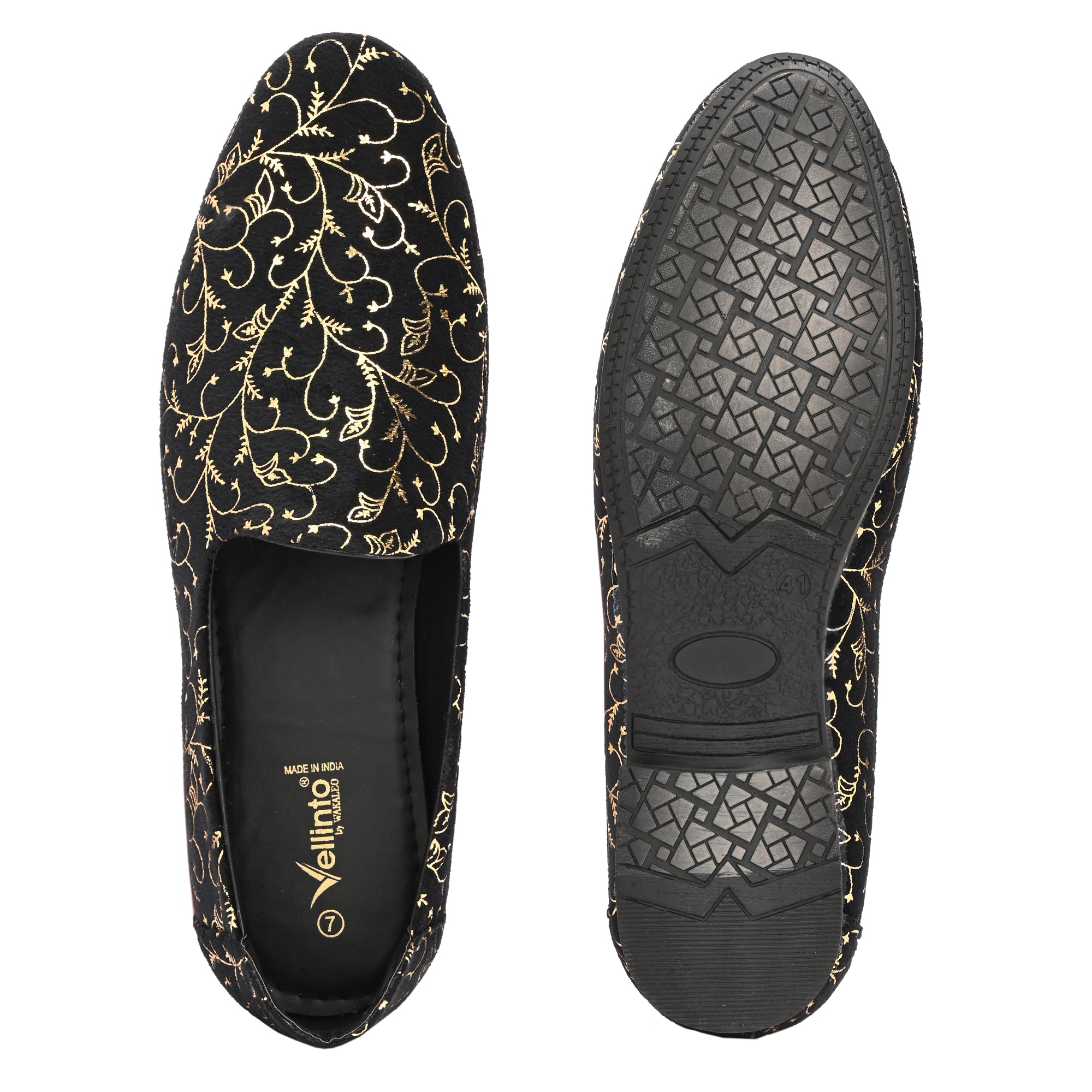 Vellinto ellinto SAMRAT Party Wear Royal Look Mojaris Juttis Slip On For Men Espadrilles For Men