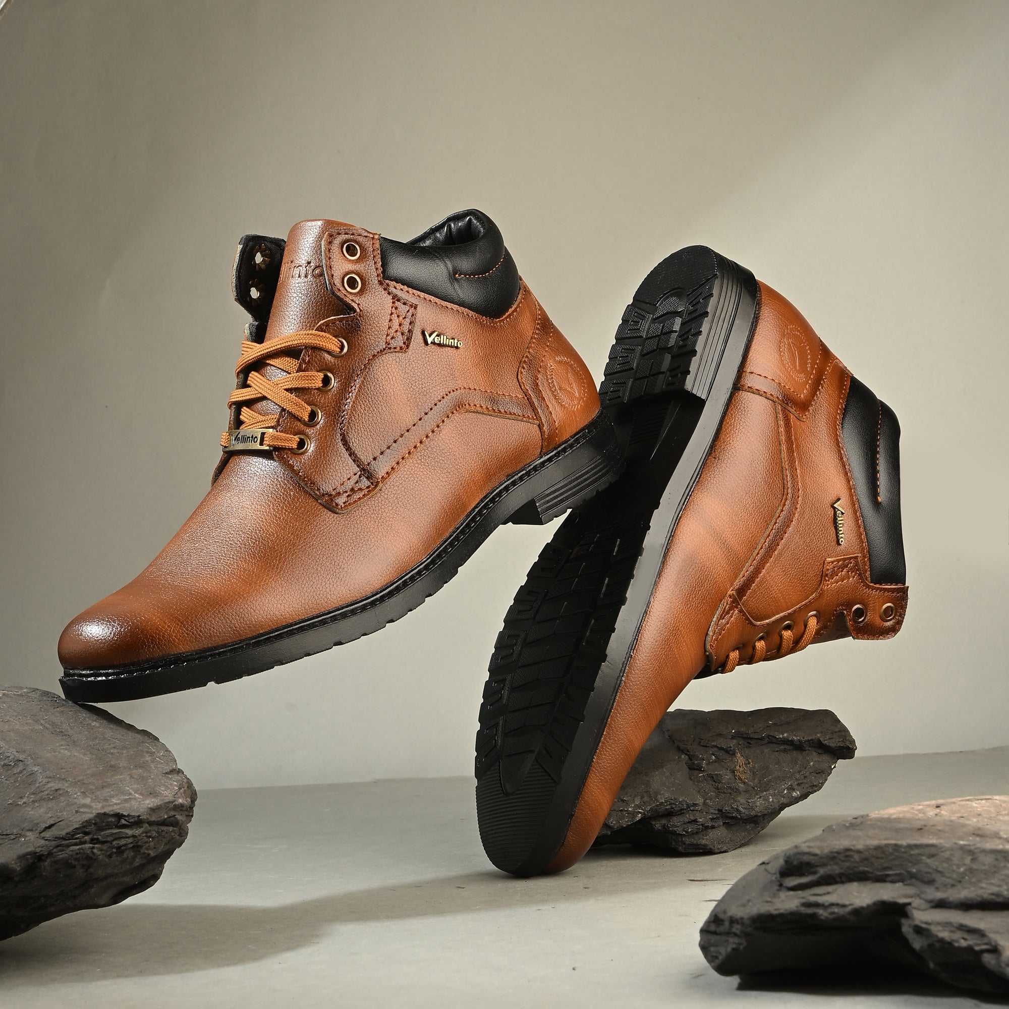 Vellinto MILET Casual Boots For Men ll Synthetic Leather Boots Casuals For Men Boots For Men