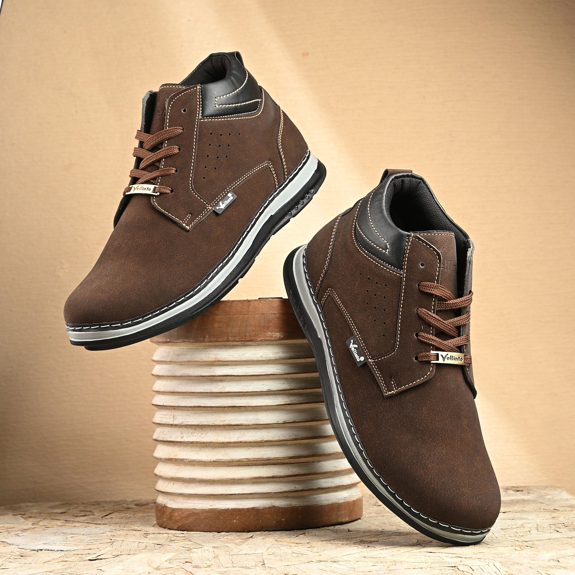 Vellinto PANTRIX Casual Boots For Men ll Synthetic Leather Casuals For Men Boots For Men