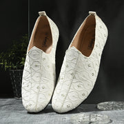 Vellinto Vellinto SNOW PEARL Party Wear Royal Look Mojaris Juttis Slip On For Men Espadrilles For Men
