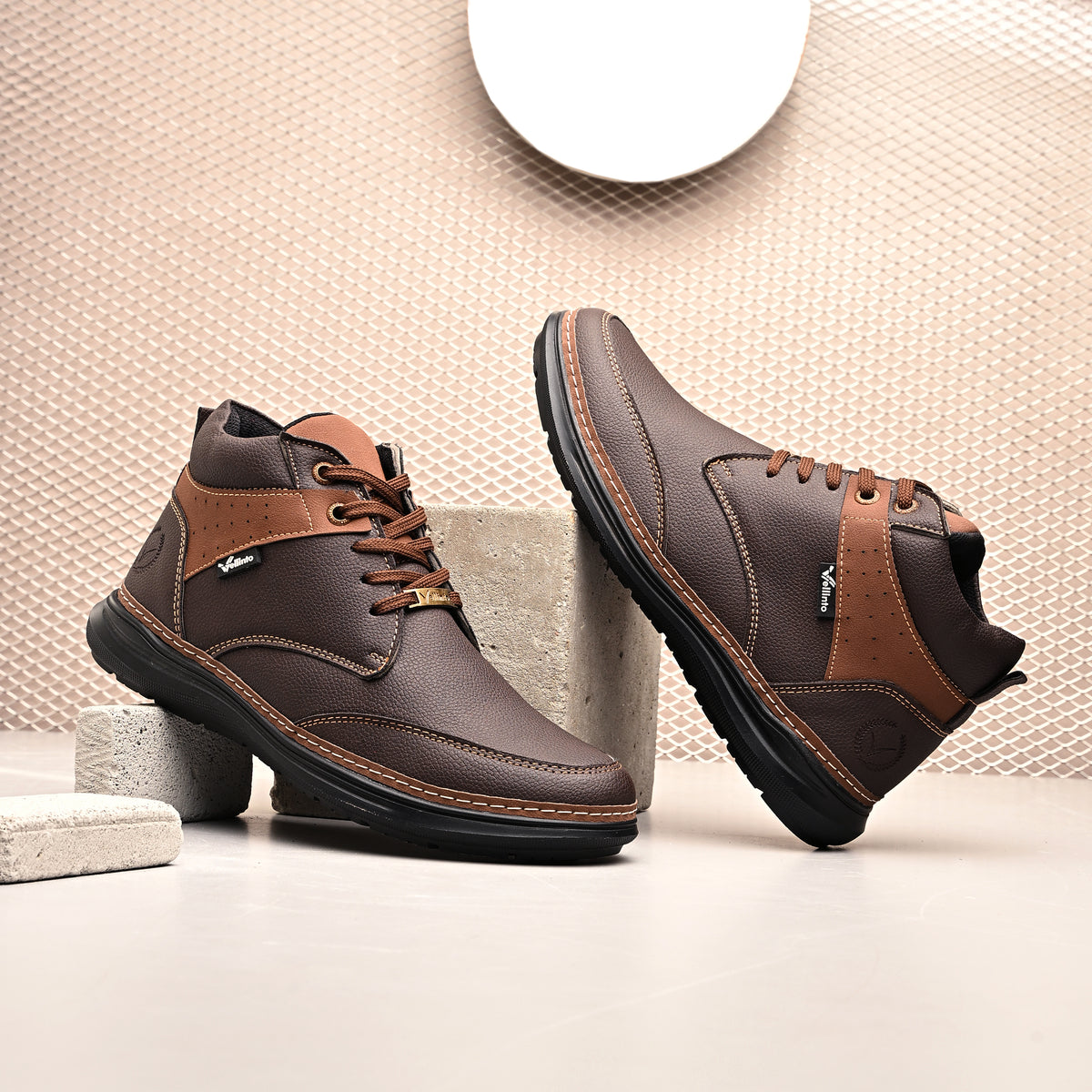 Vellinto PINNACLE Casual Boots For Men ll Stylish Semi Formal Shoes High Tops For Men