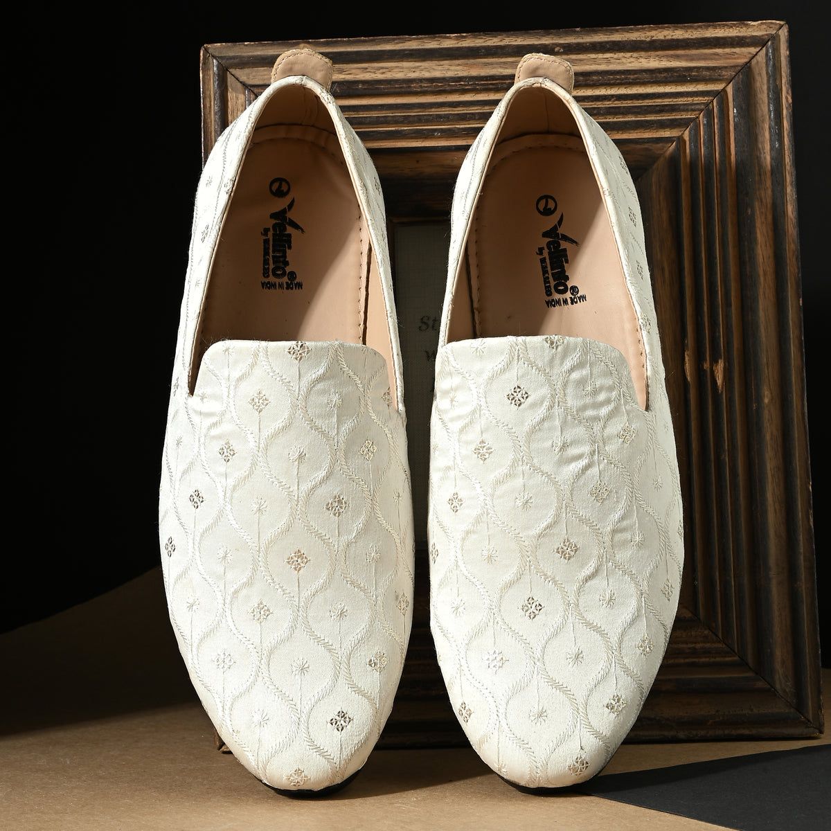 Vellinto Men's RATNA Embroidered Slip-On Ethnic Party Wear Designer Loafer Shoes Espadrilles For Men