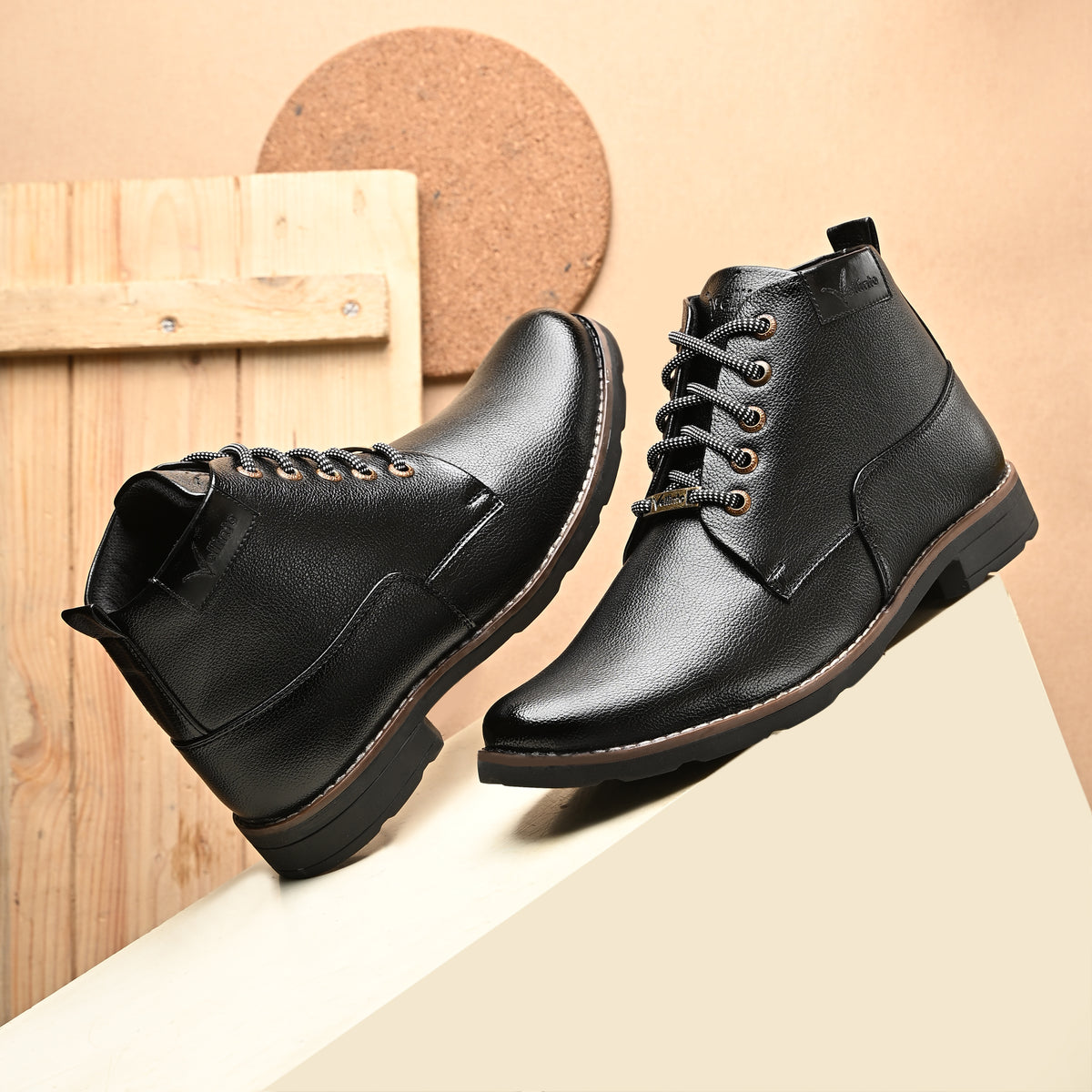 Vellinto ASPHALT Casual Boots For Men ll Synthetic Leather Boots Casuals For Men Boots For Men