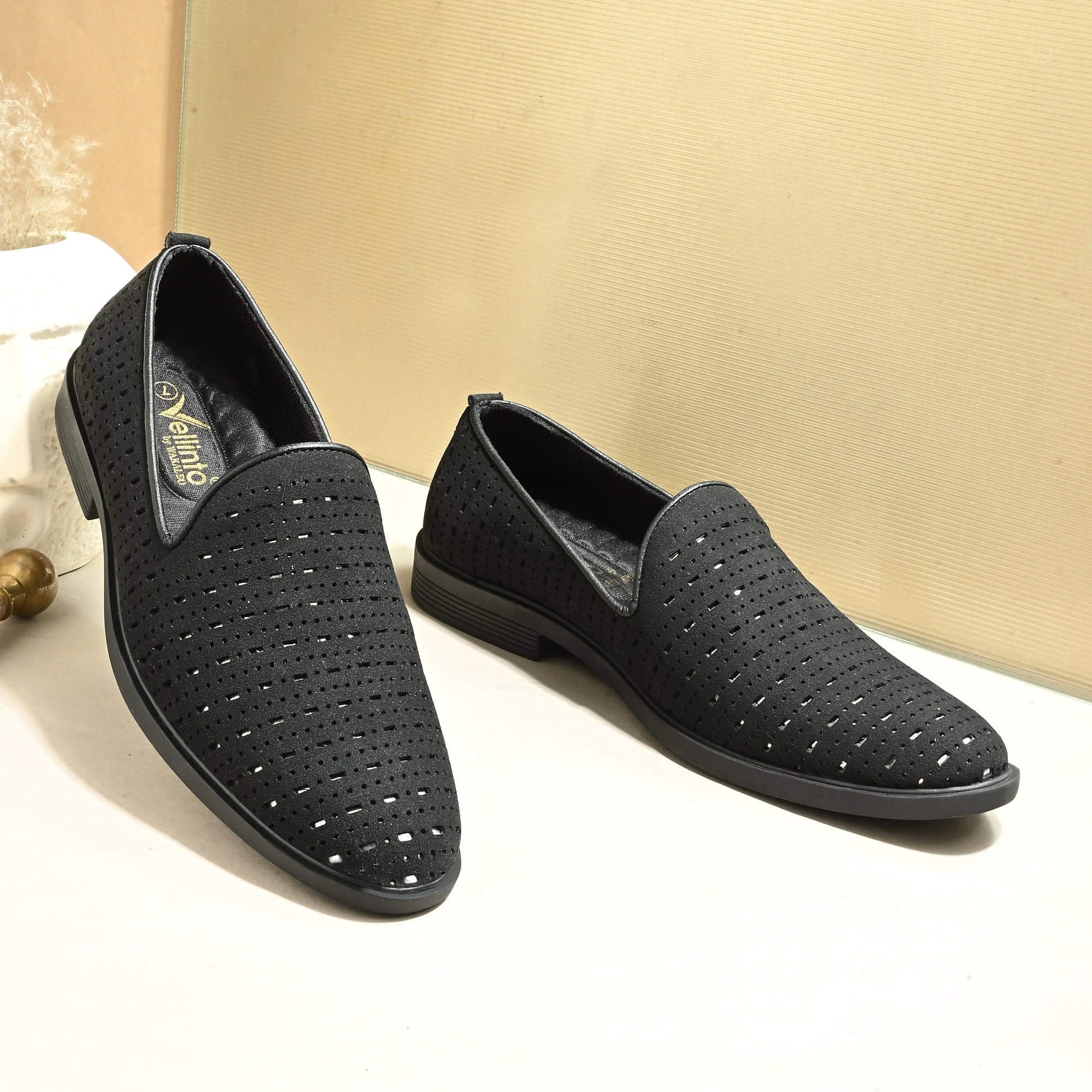 Vellinto ZENTRO Urban Classic Breathable Perforated Slipon Formal Comfort Loafer Party Wear For Men