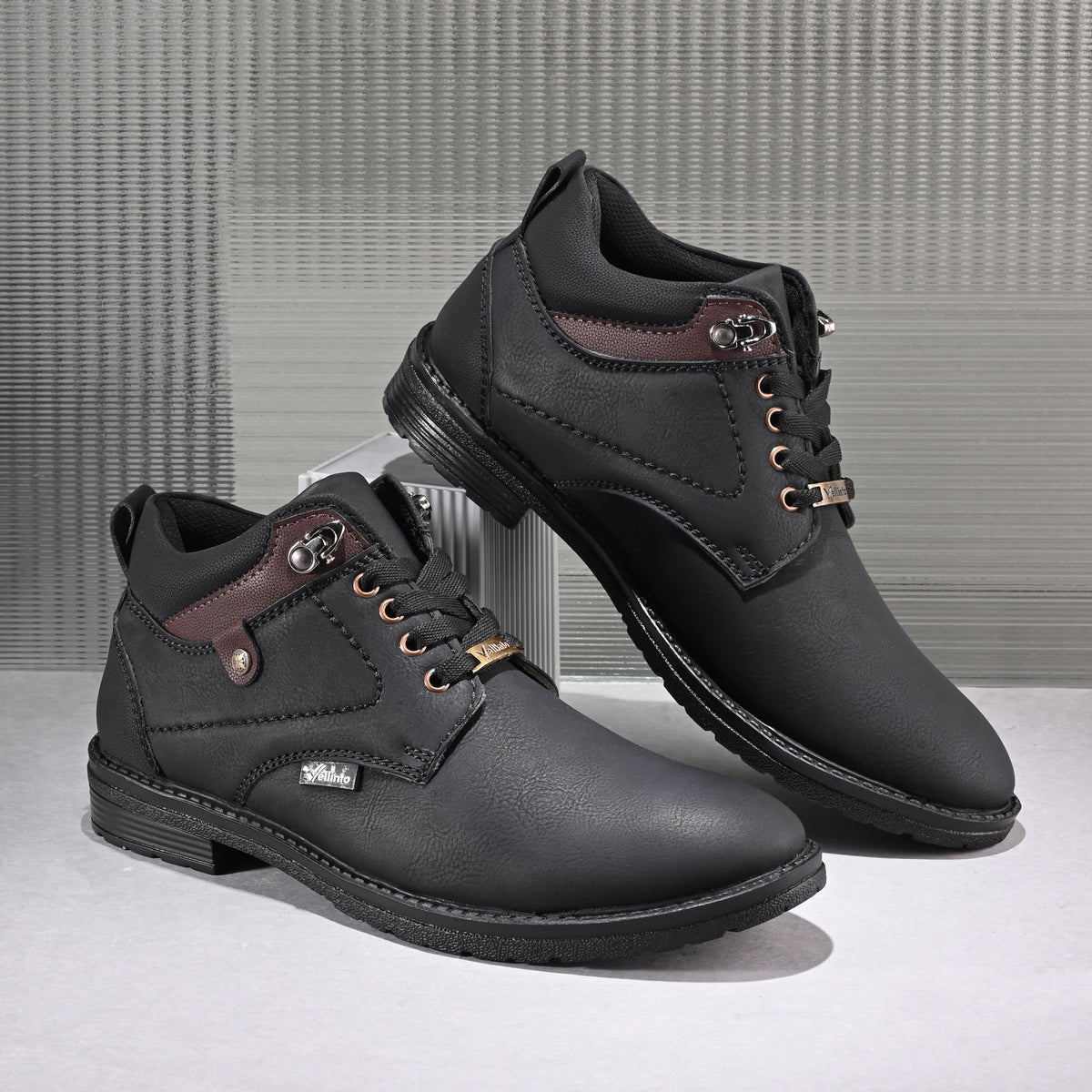 Vellinto Vellinto BRAVON Casual Boots For Men ll Synthetic Leather Boots For Men Boots For Men